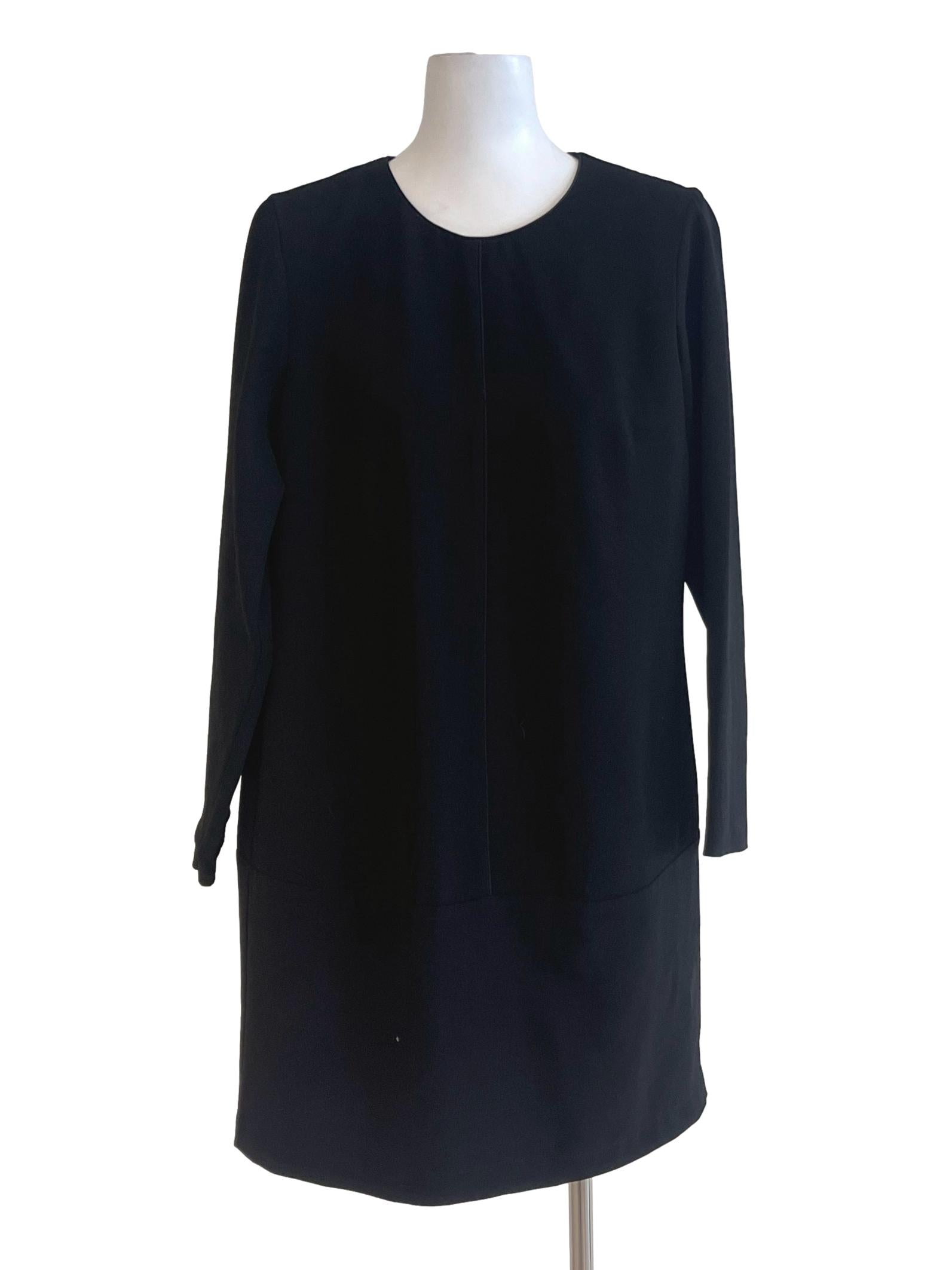 Black Long Sleeve Shift Dress