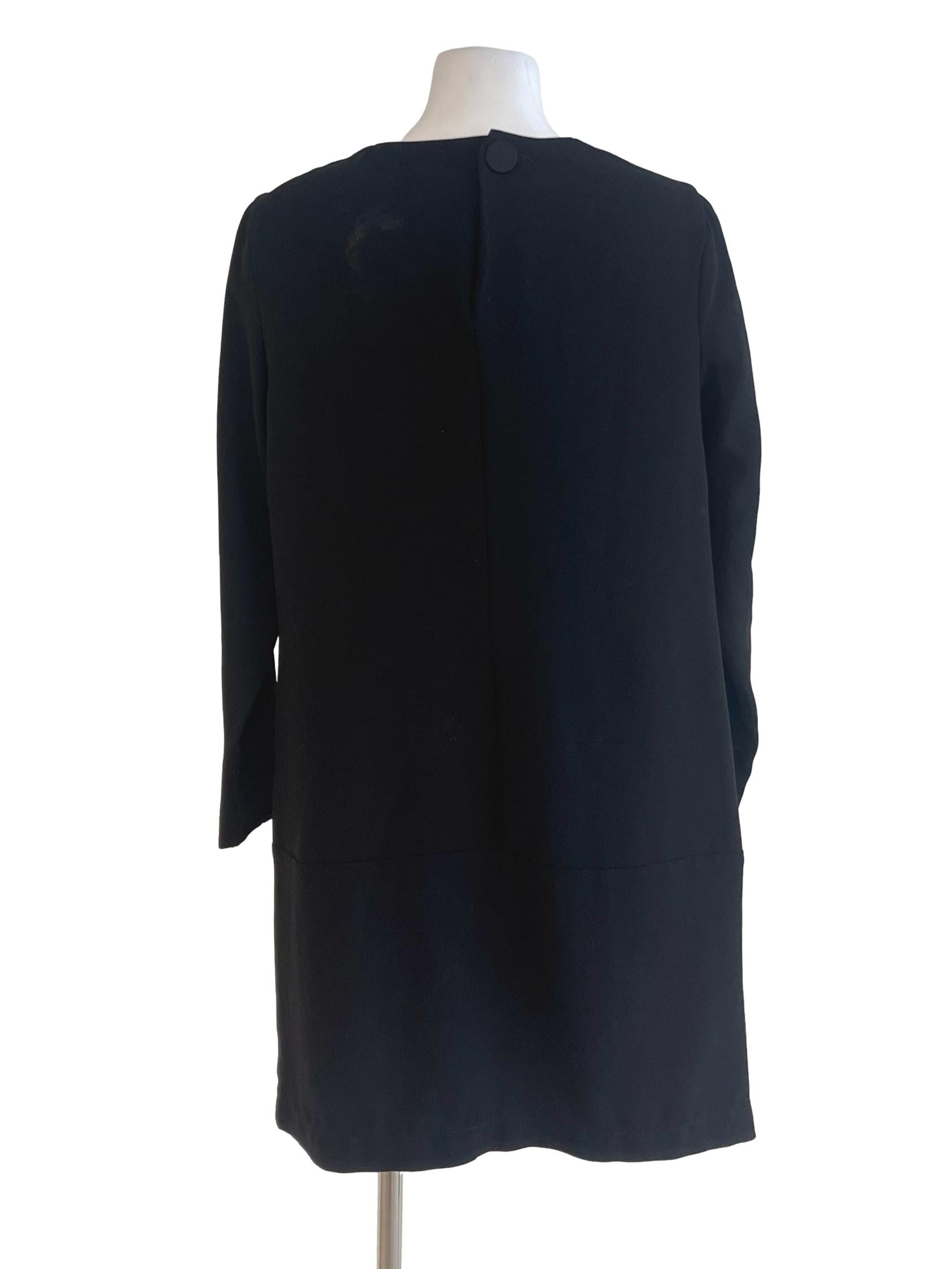 Black Long Sleeve Shift Dress