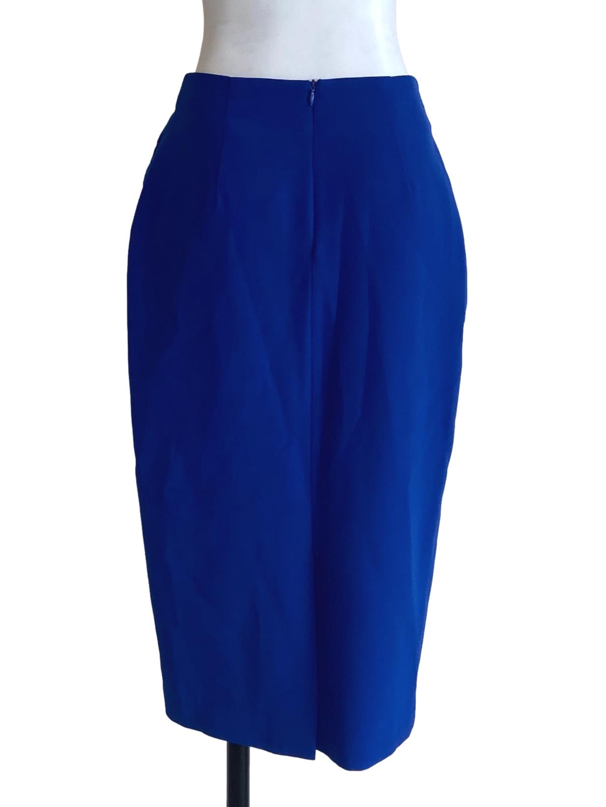 Cobalt Blue Slit Highwaist Skirt