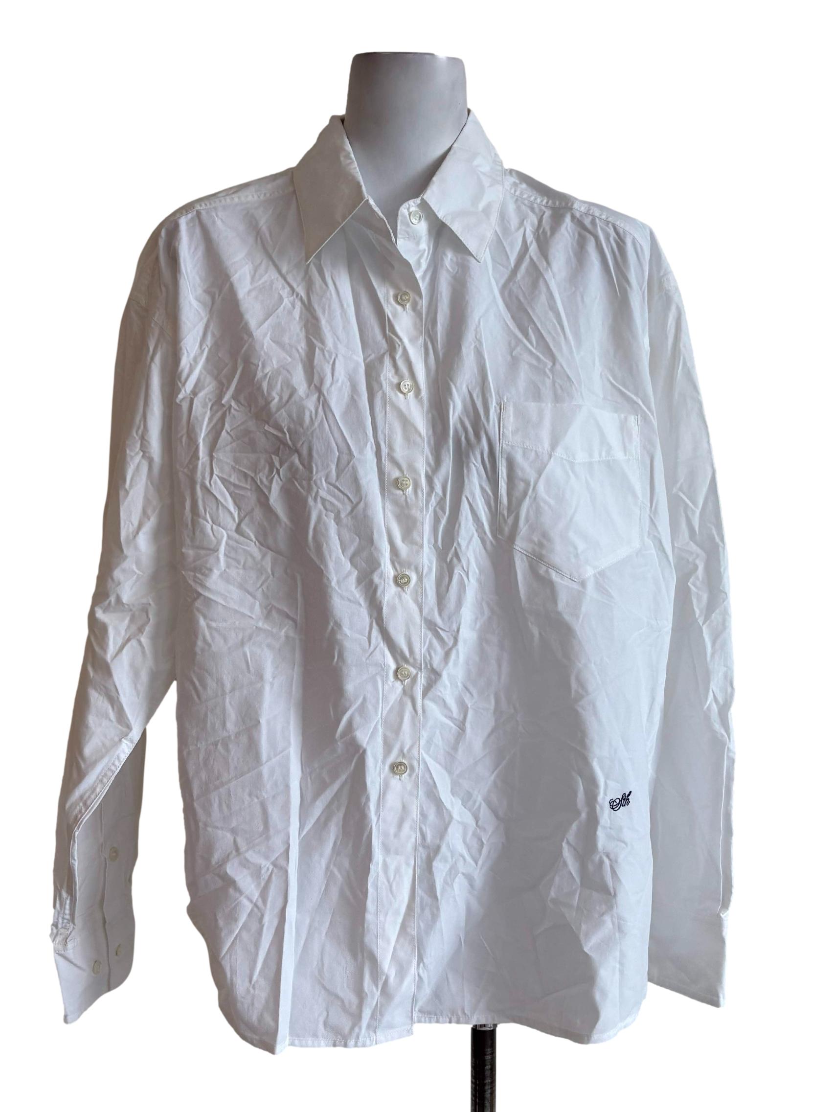 White Cotton Buttoned Up Shirt