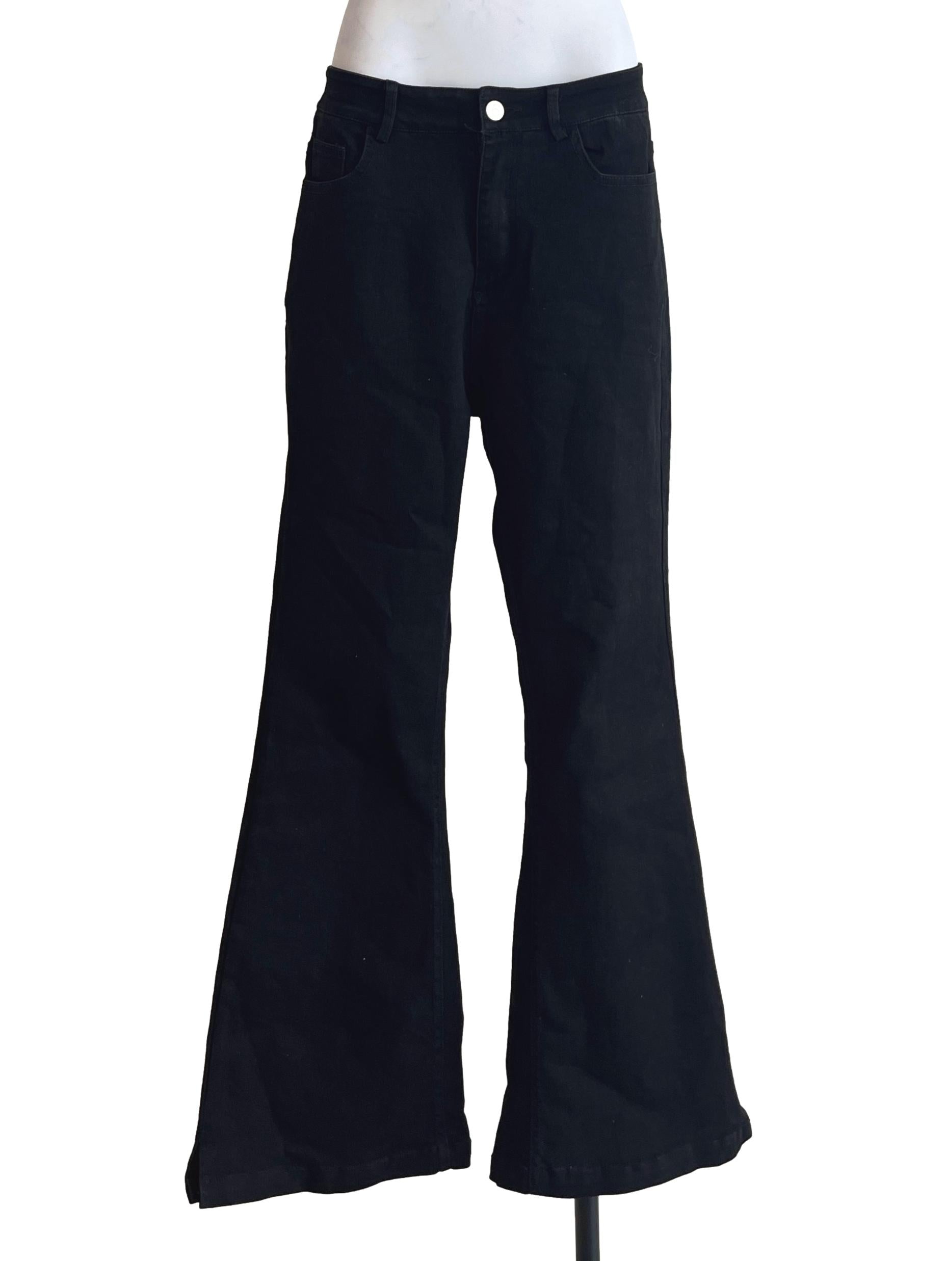 Ink Black Flare Pants
