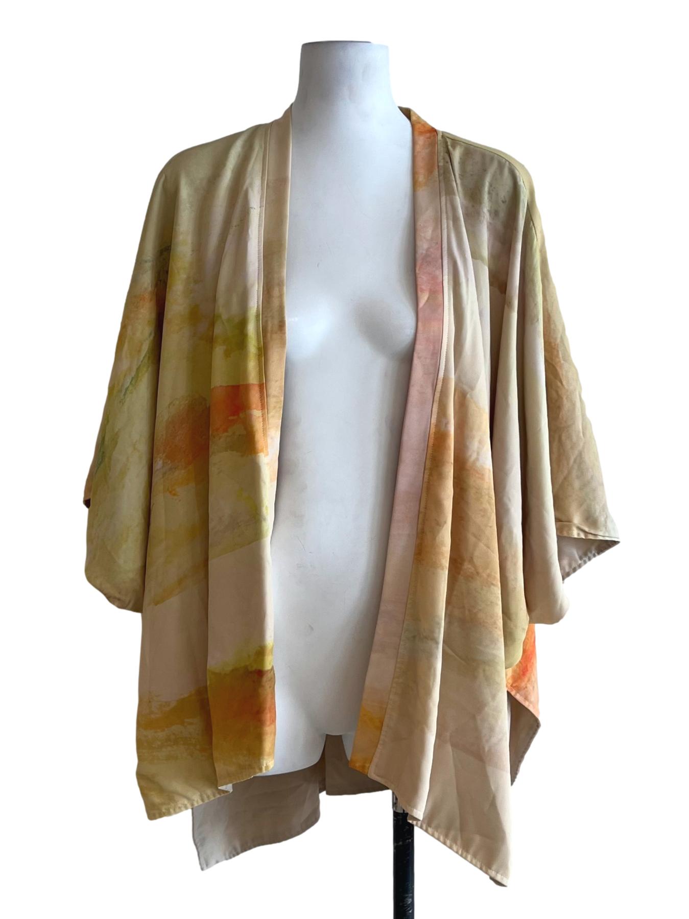 Yellow Abstract Kimono
