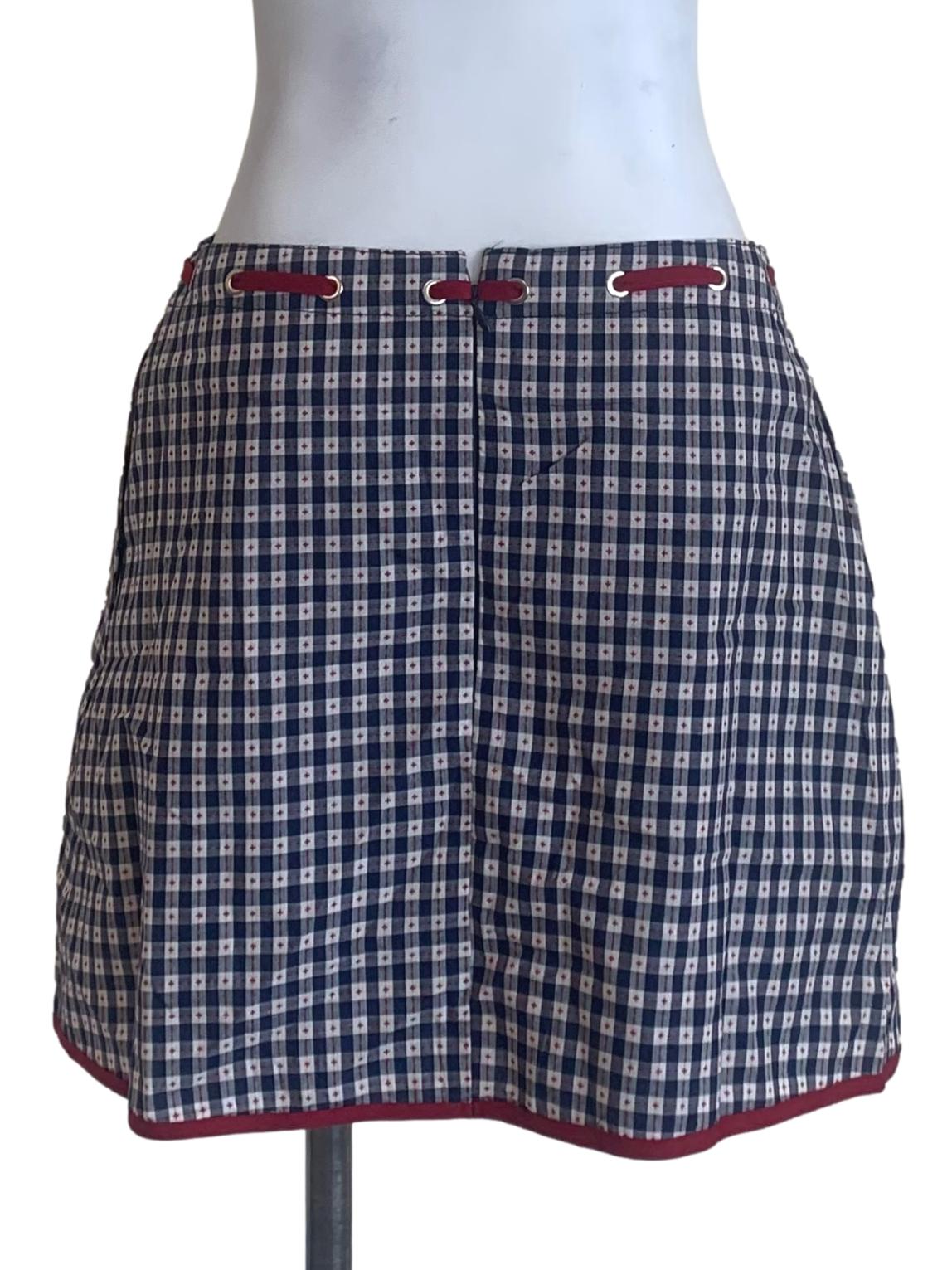 Berry Blue Plaid Pattern Skirt