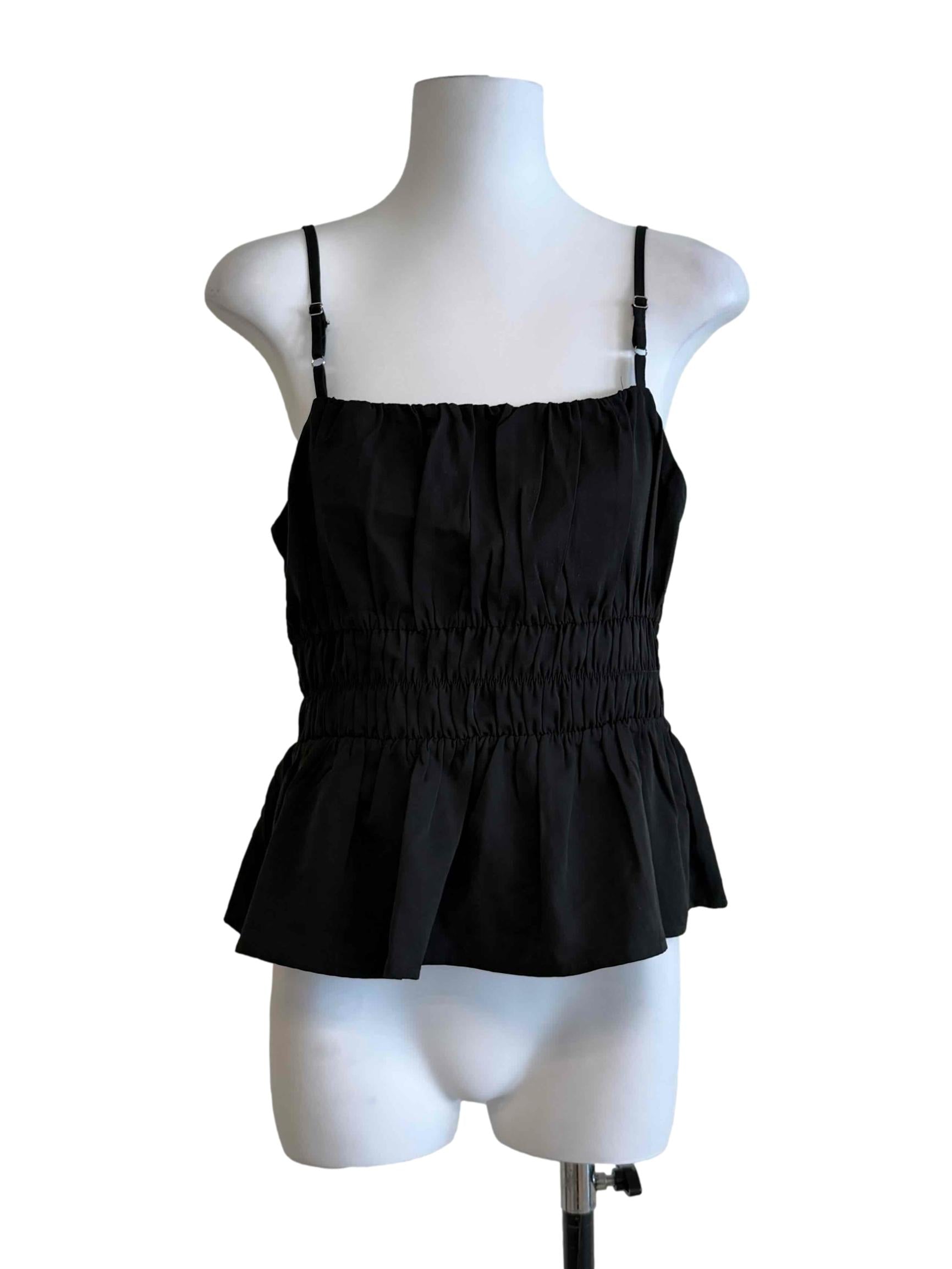 Jade Black Sleeveless Top