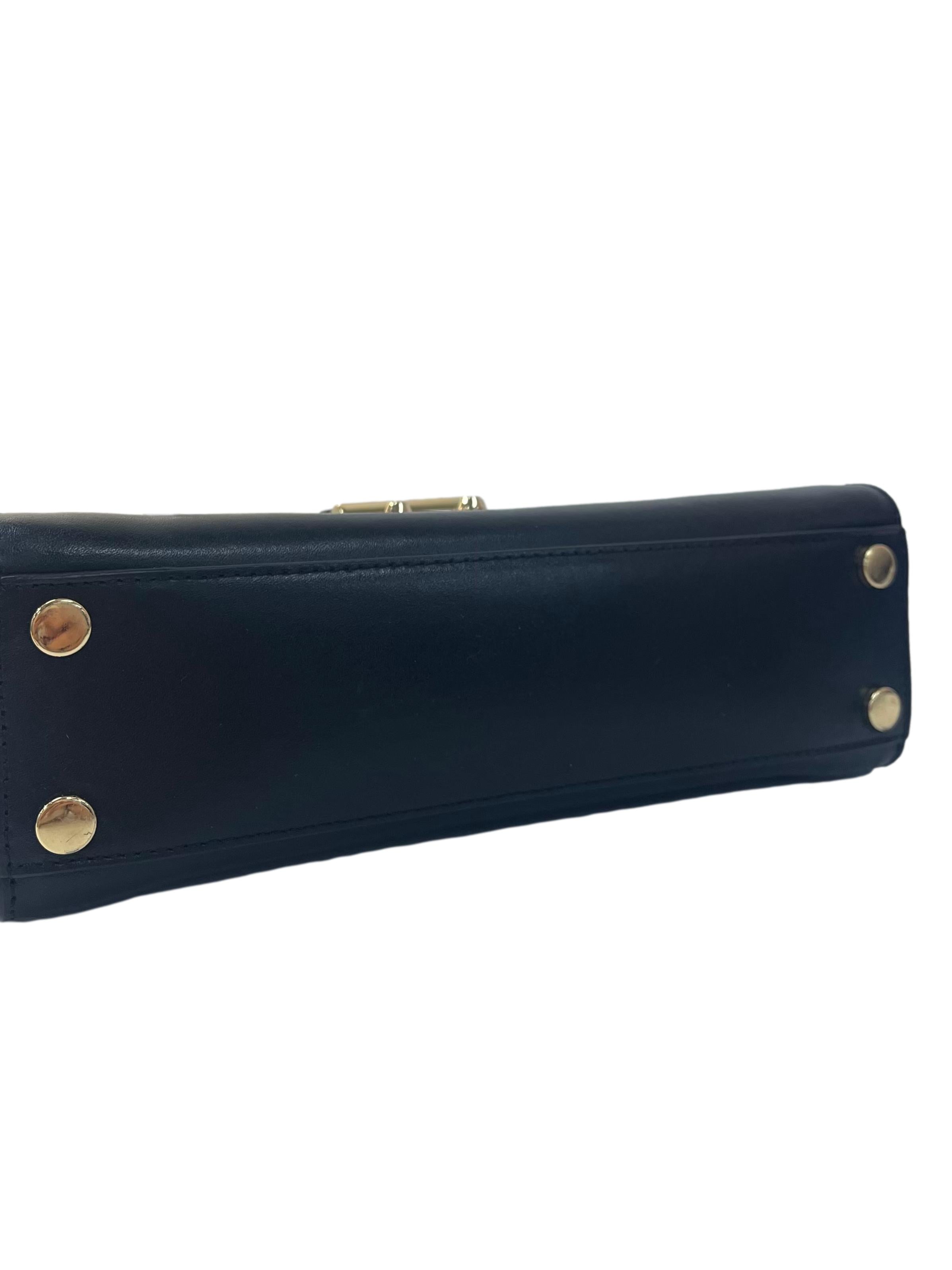 Black Leather Sloan Medium Satchel CSN