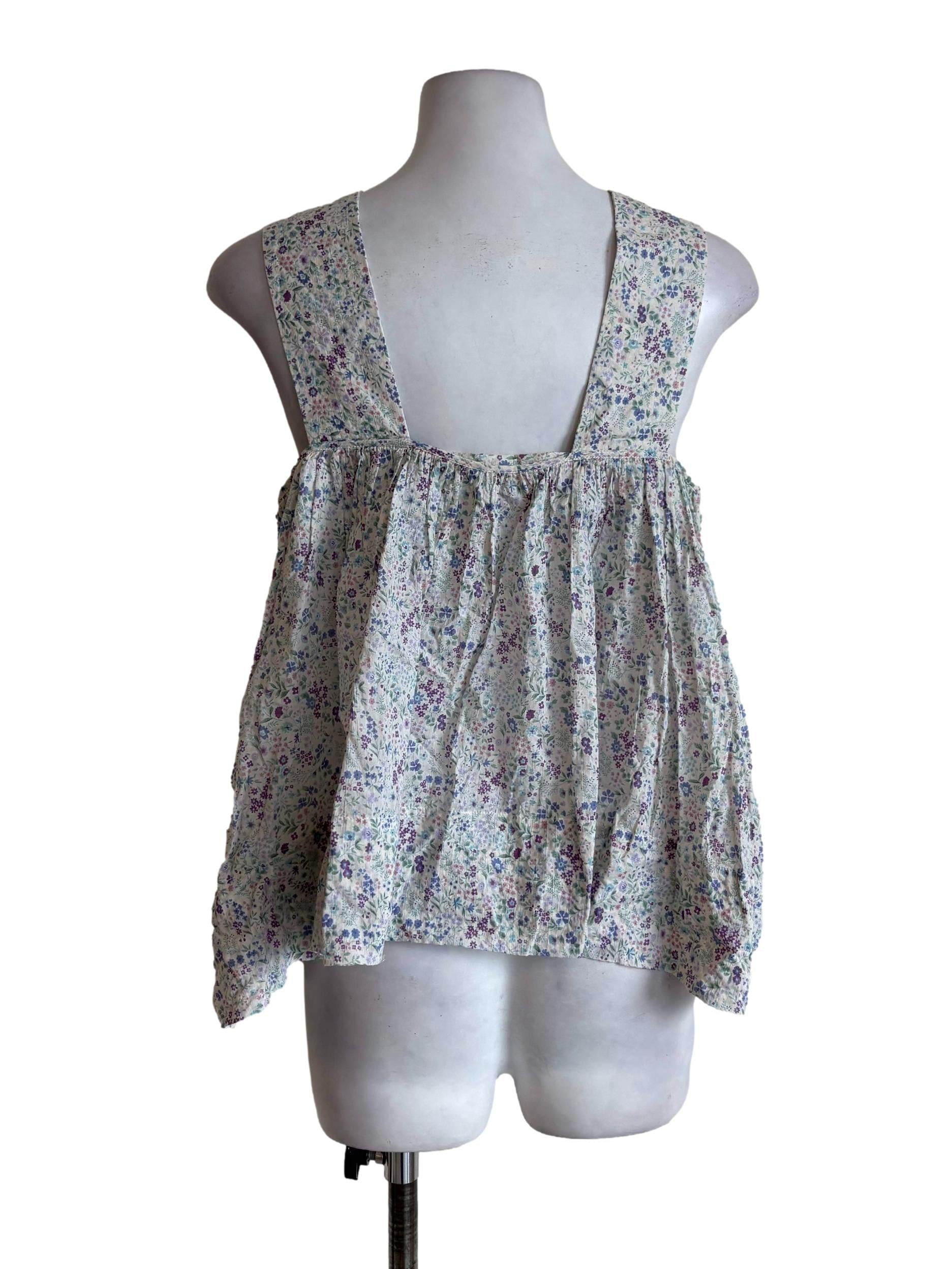 White Floral Tent Tank Top