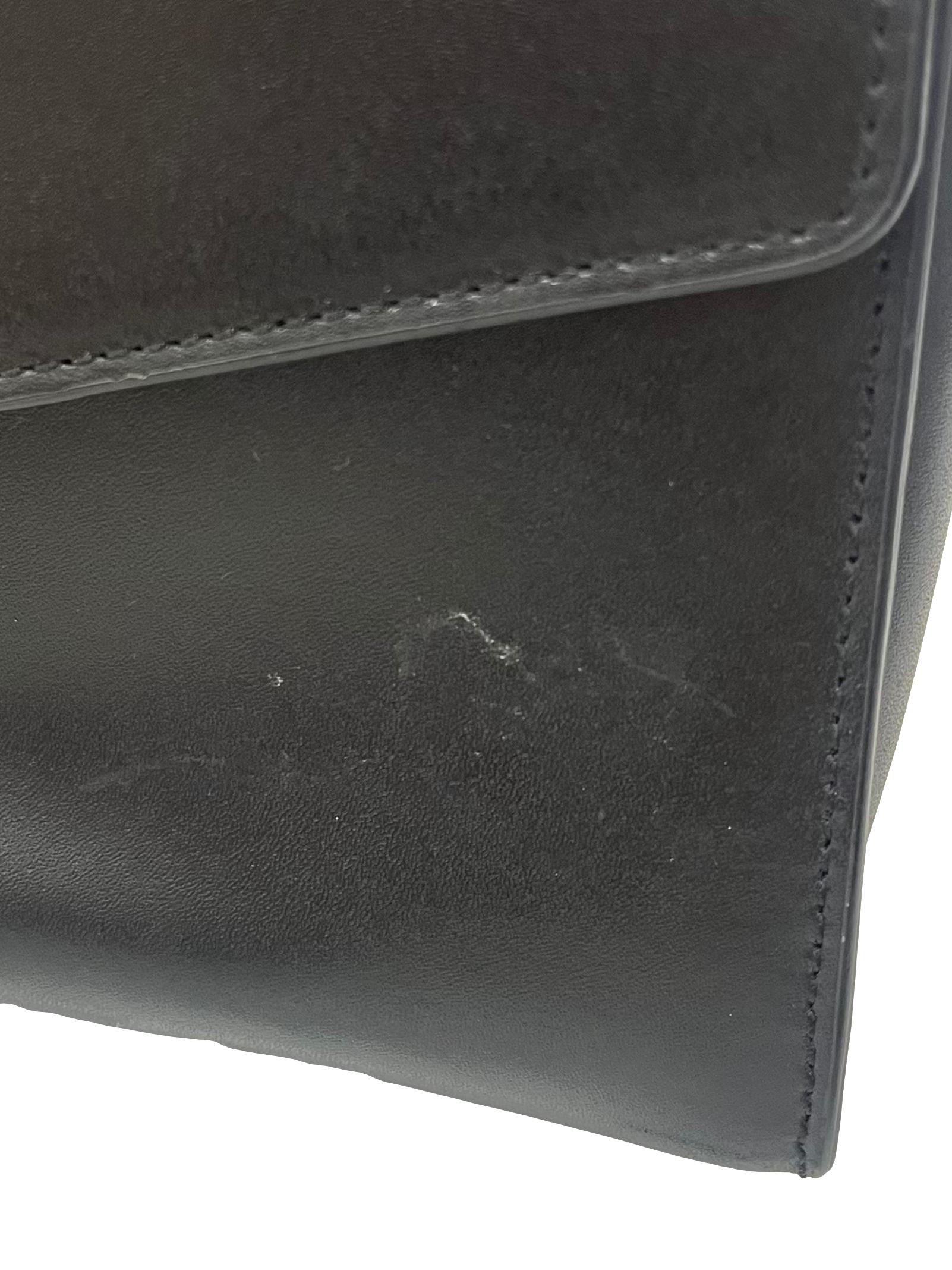 Black Leather Sloan Medium Satchel CSN