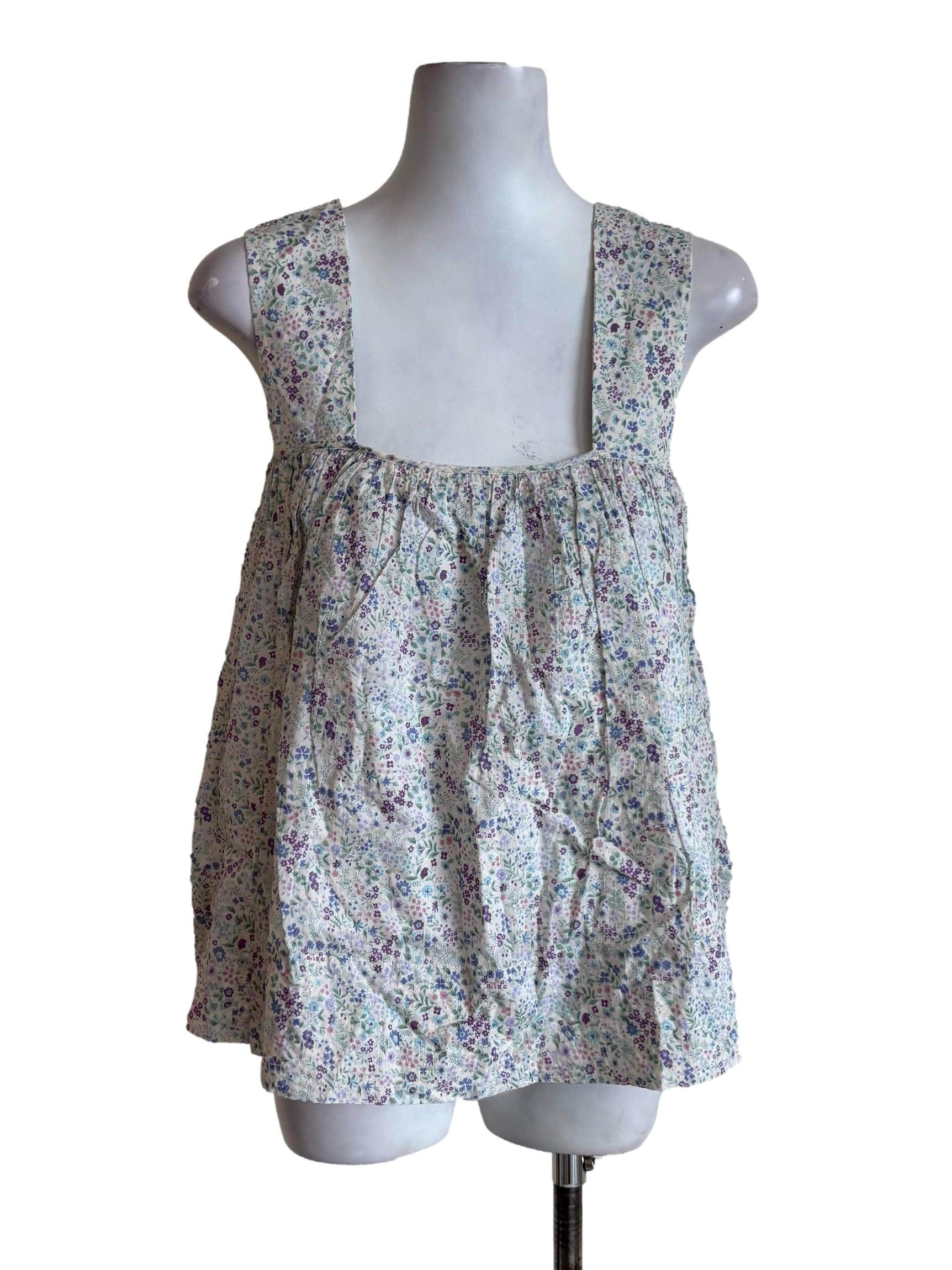 White Floral Tent Tank Top