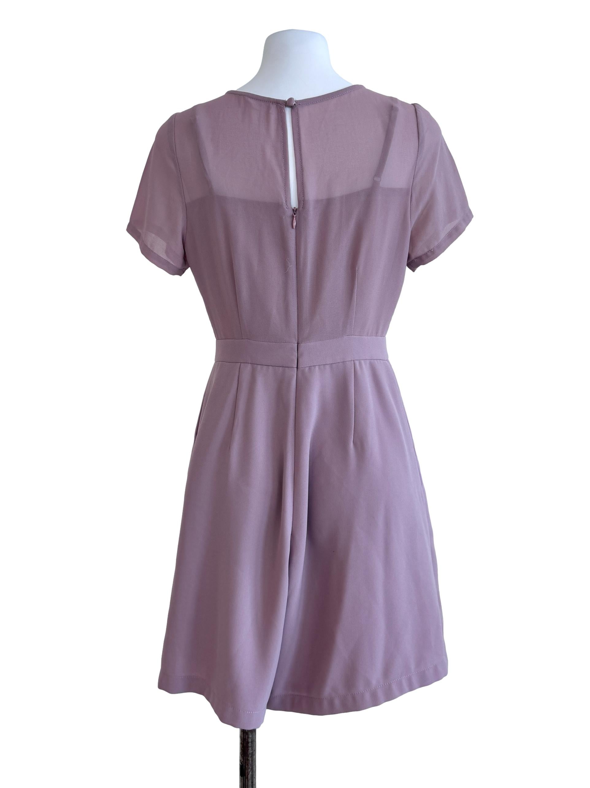 Heather Purple Plain Rompers