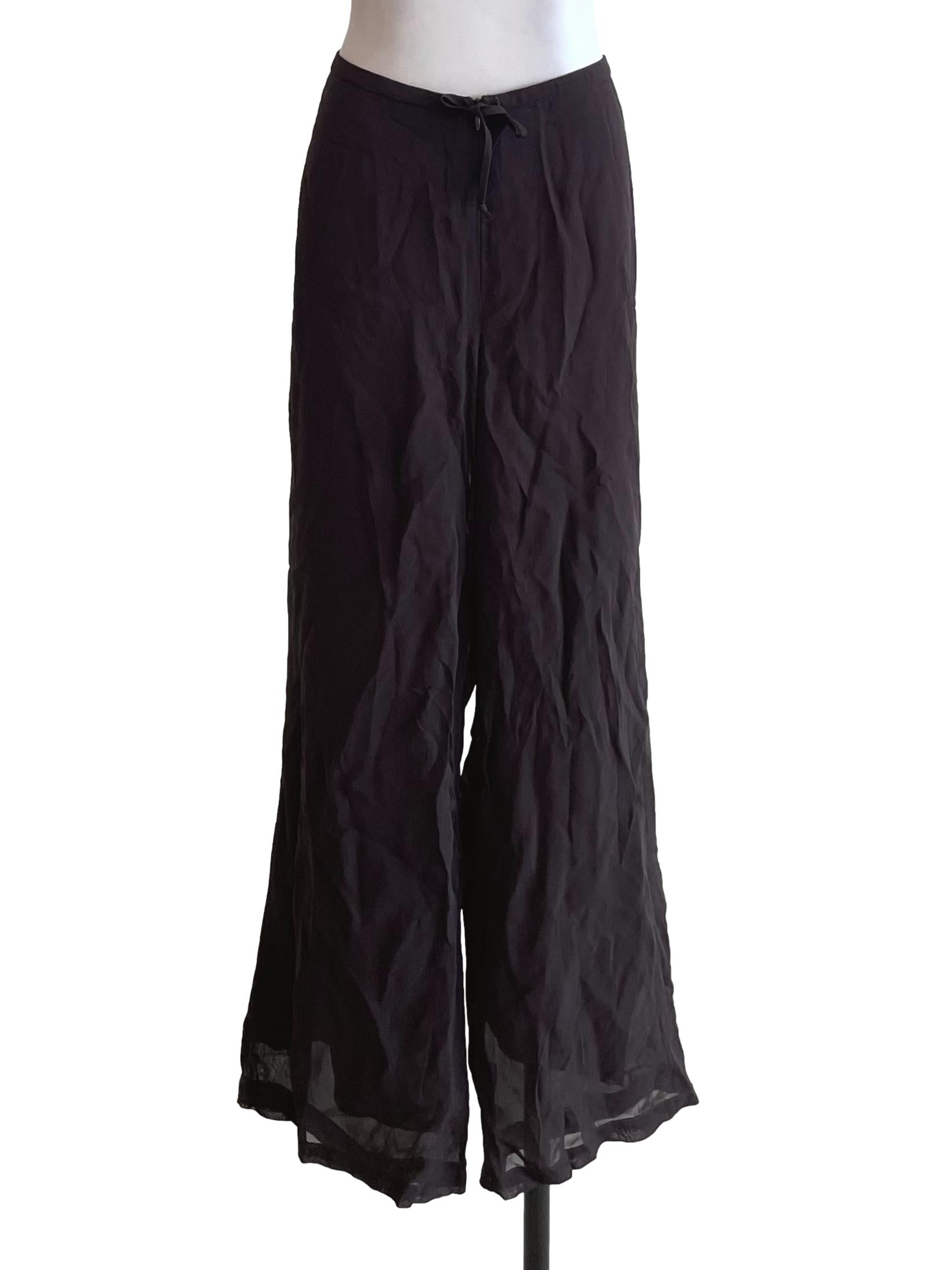 Black Mesh Pants