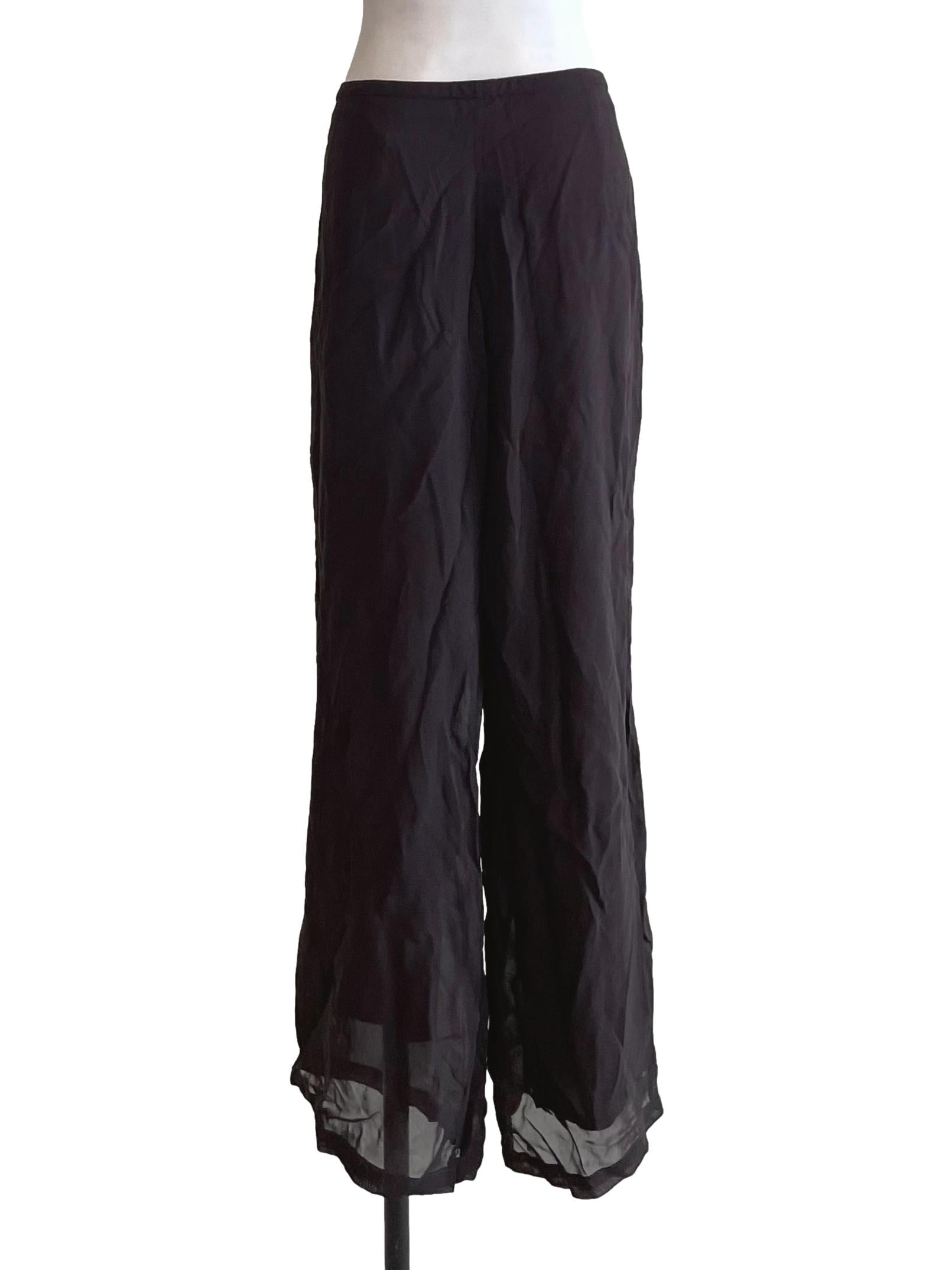 Black Mesh Pants
