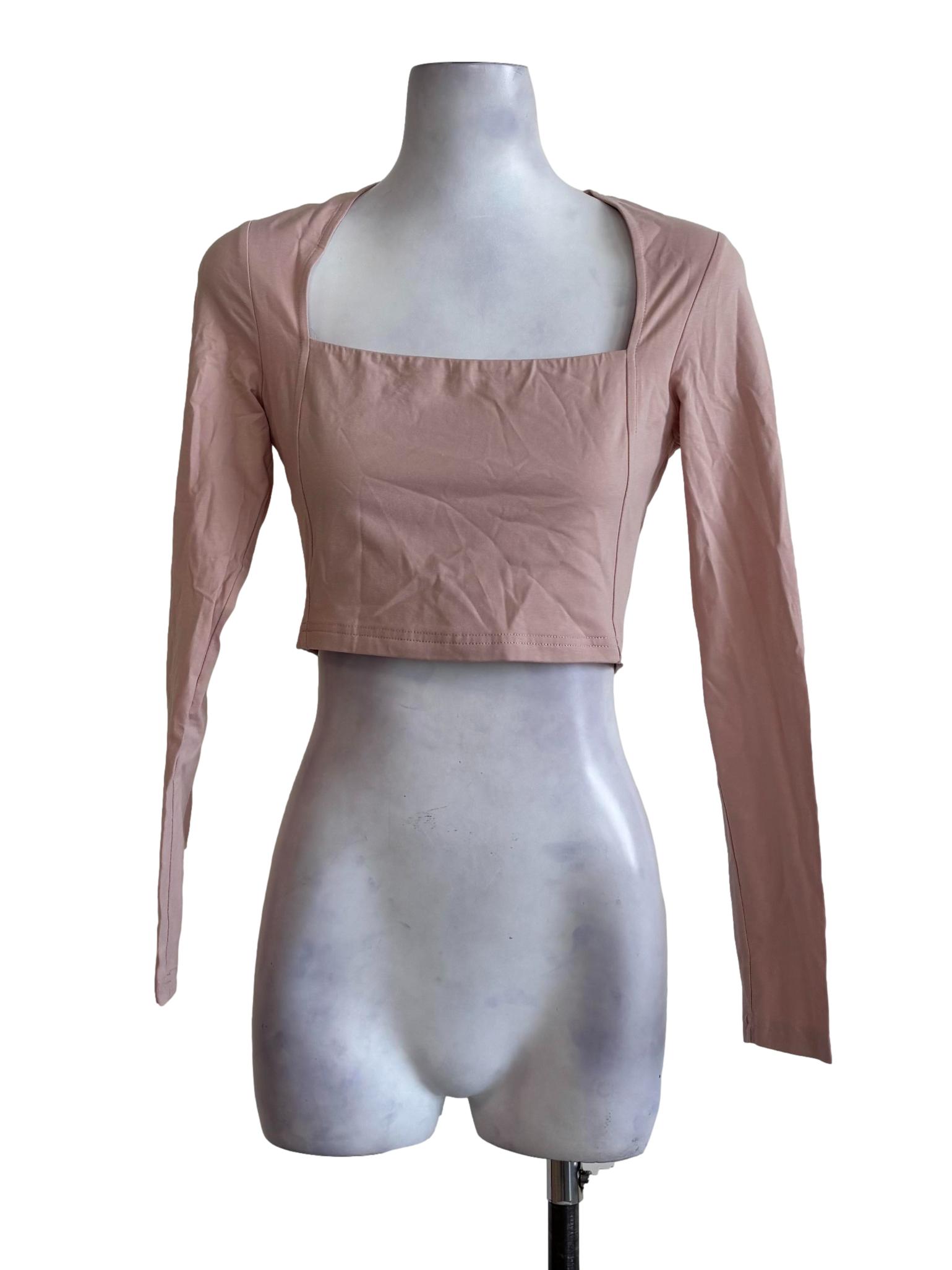 Nude Pink Crop Top