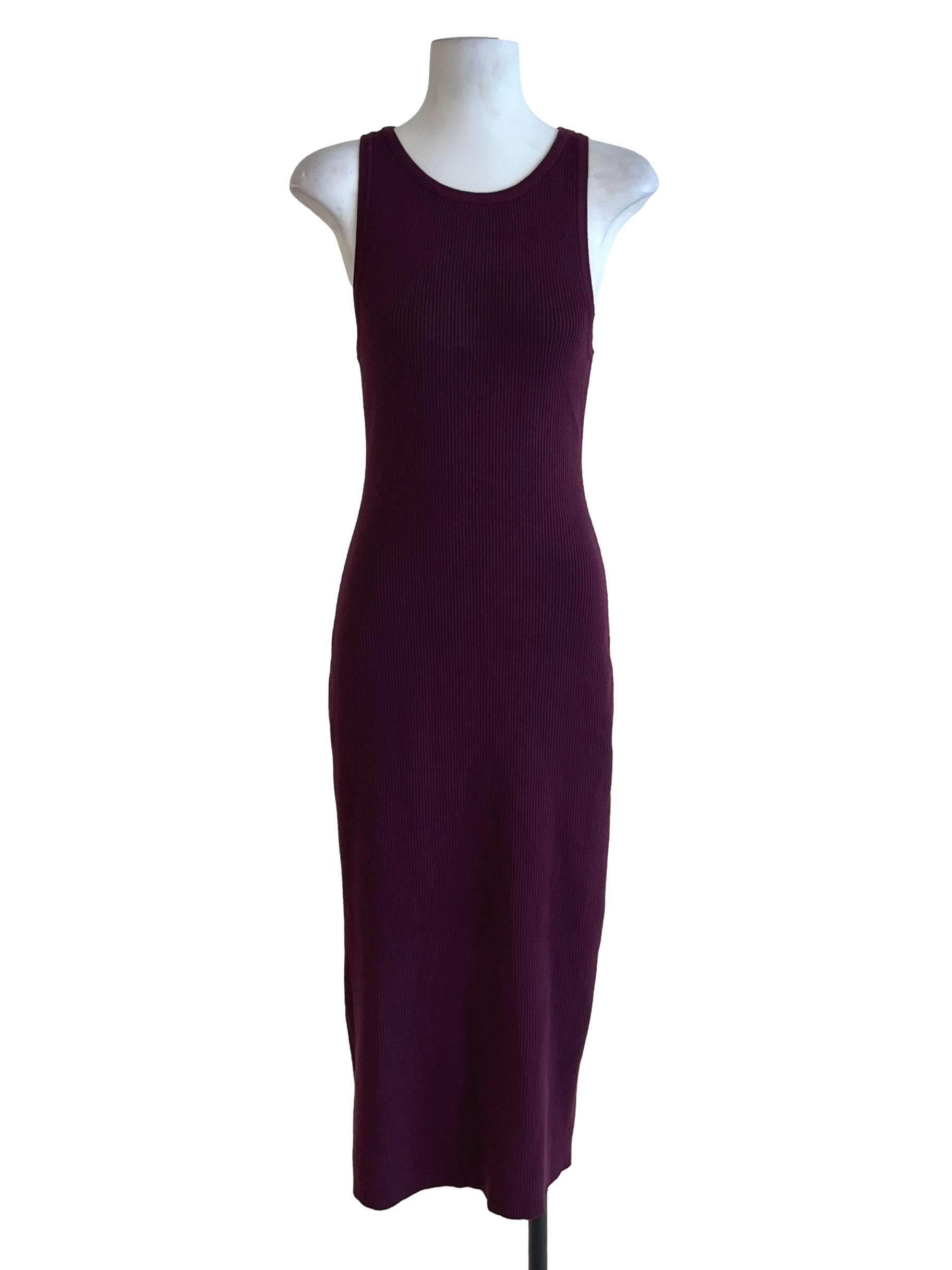 Sangria Purple Jewel Neckline Bodycon Dress