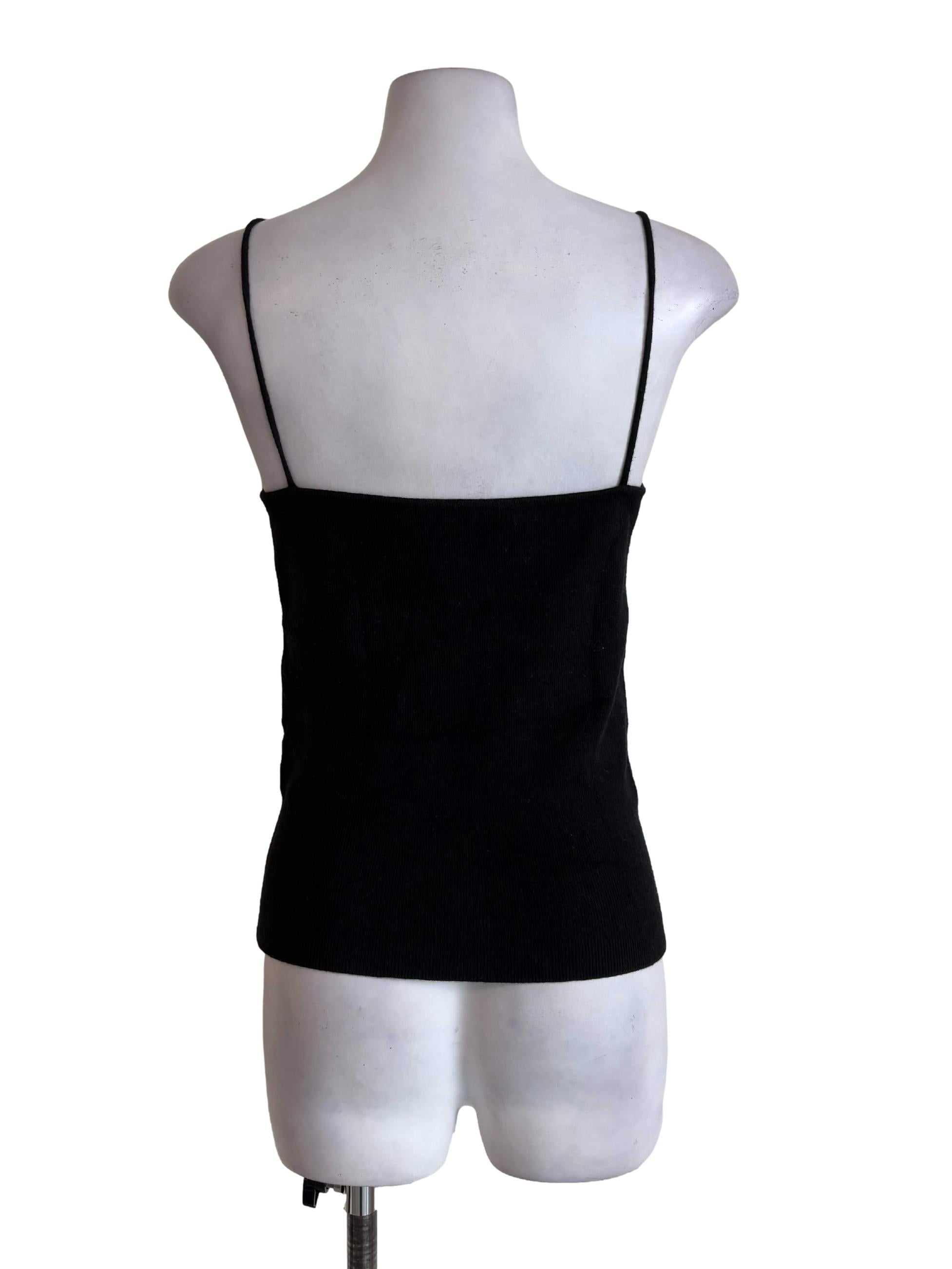 Black Knitted Slip Top
