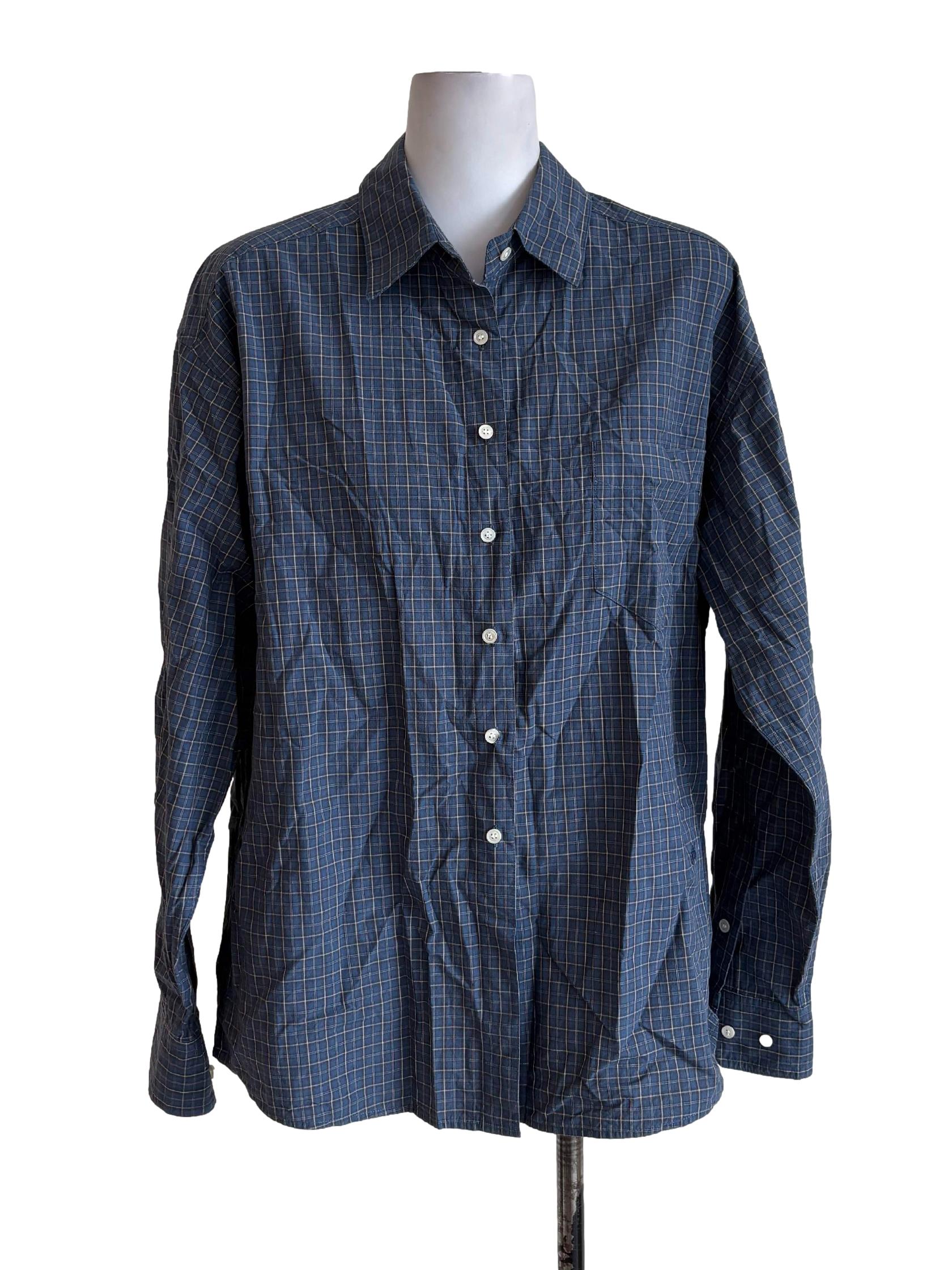 Aegean Blue Checkered Buttoned Up Shirt