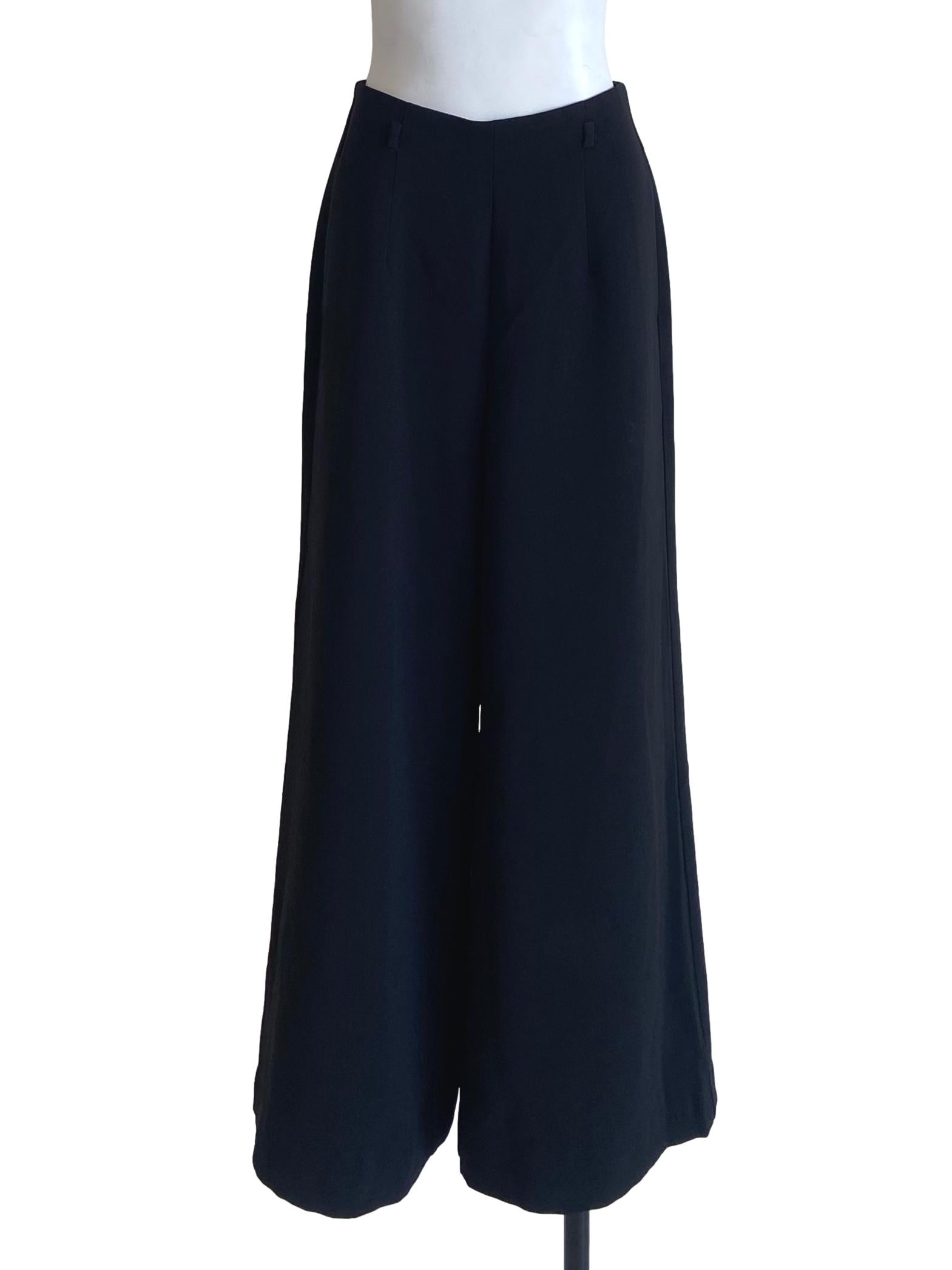 Black Highwaist Twill Formal Pants
