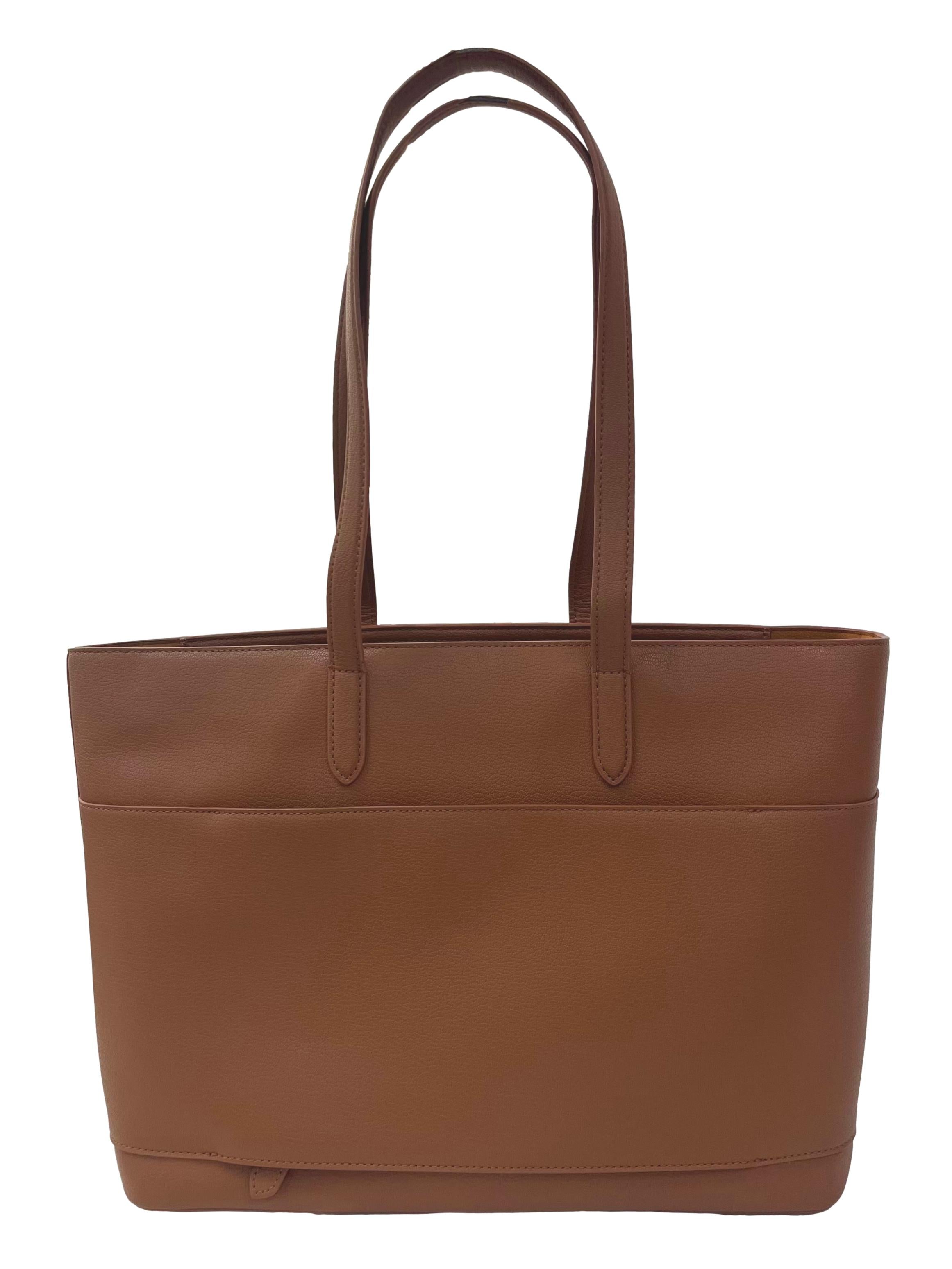 Brown Leather Aimee Work Tote Bag CSN