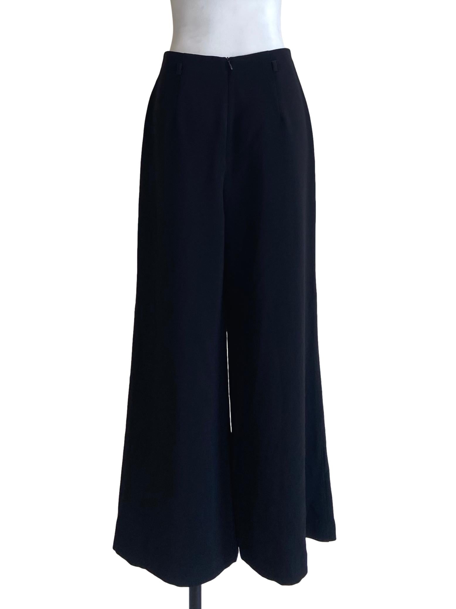 Black Highwaist Twill Formal Pants
