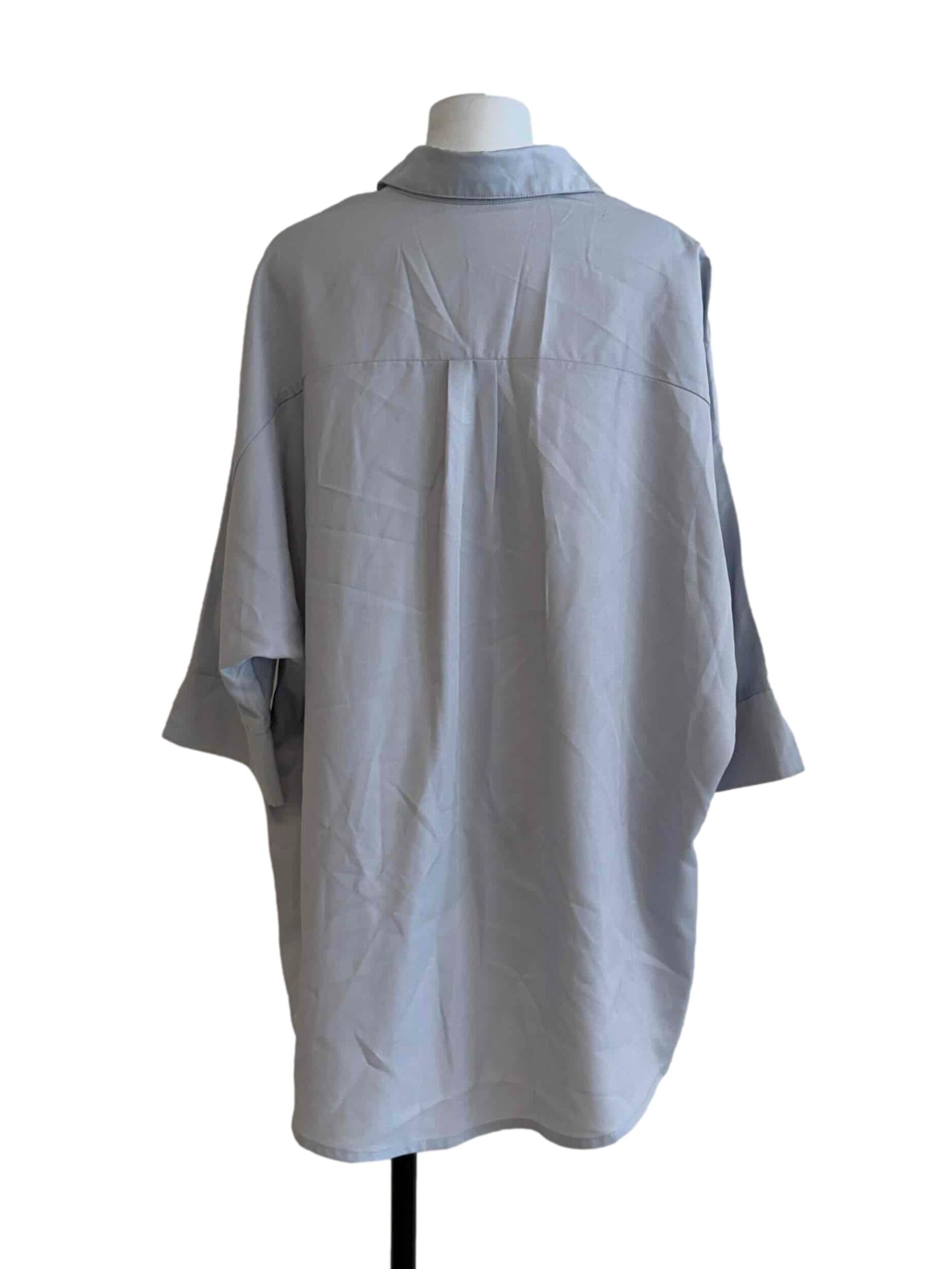 Cloud Grey Collar Top