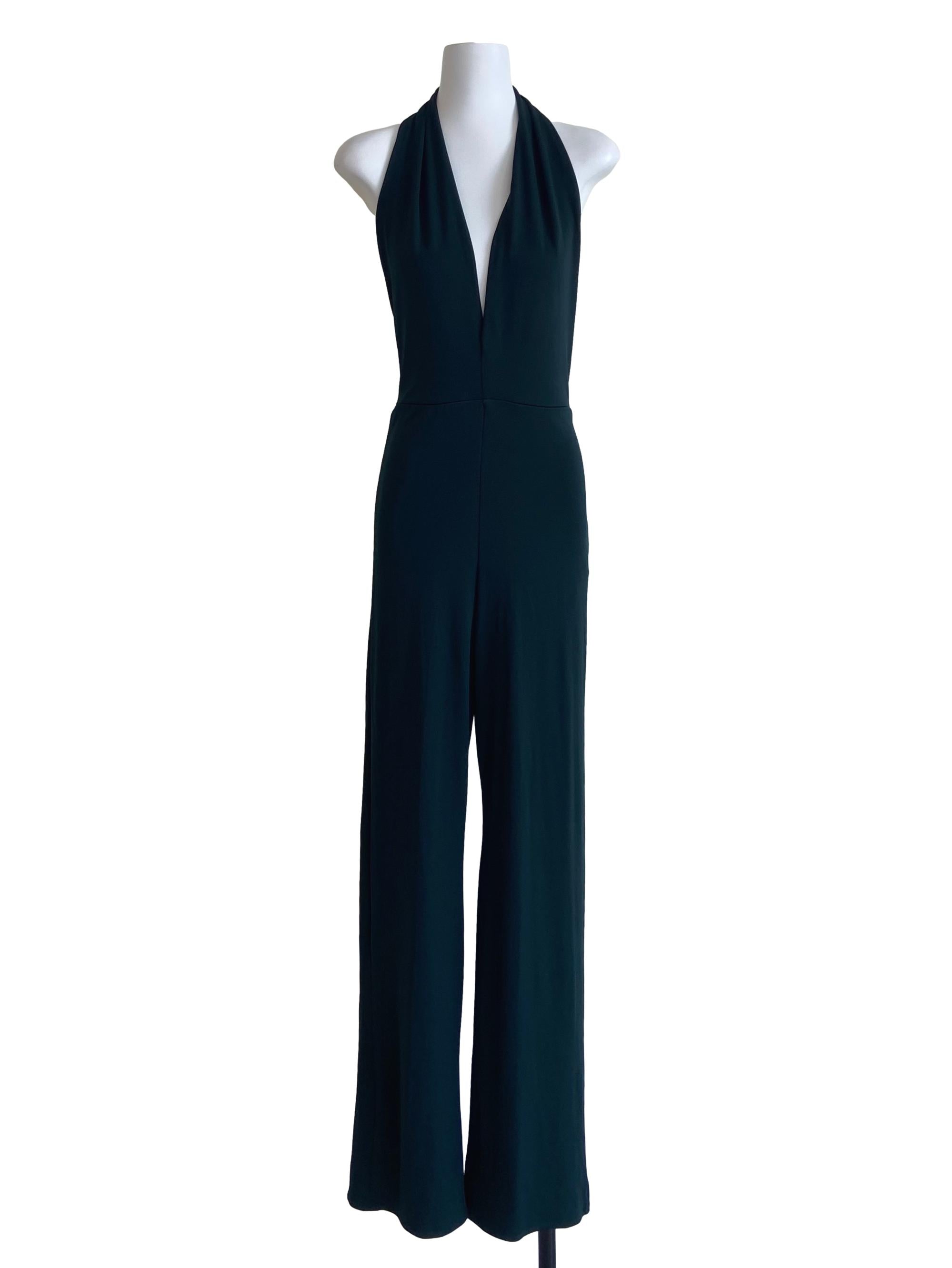 Emerald Green Halter Neck Jumpsuit