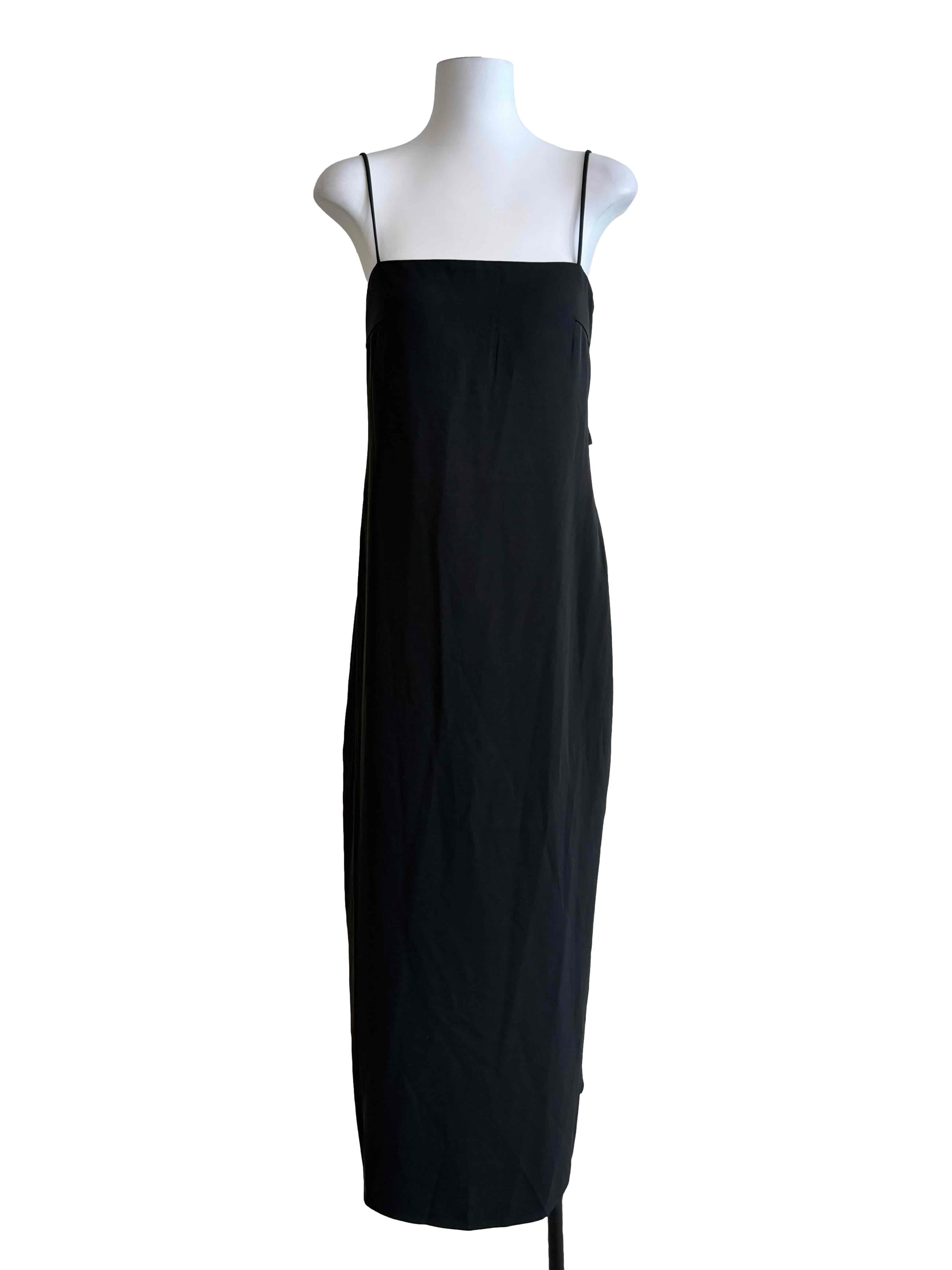 Jade Black Spaghetti Strap Dress