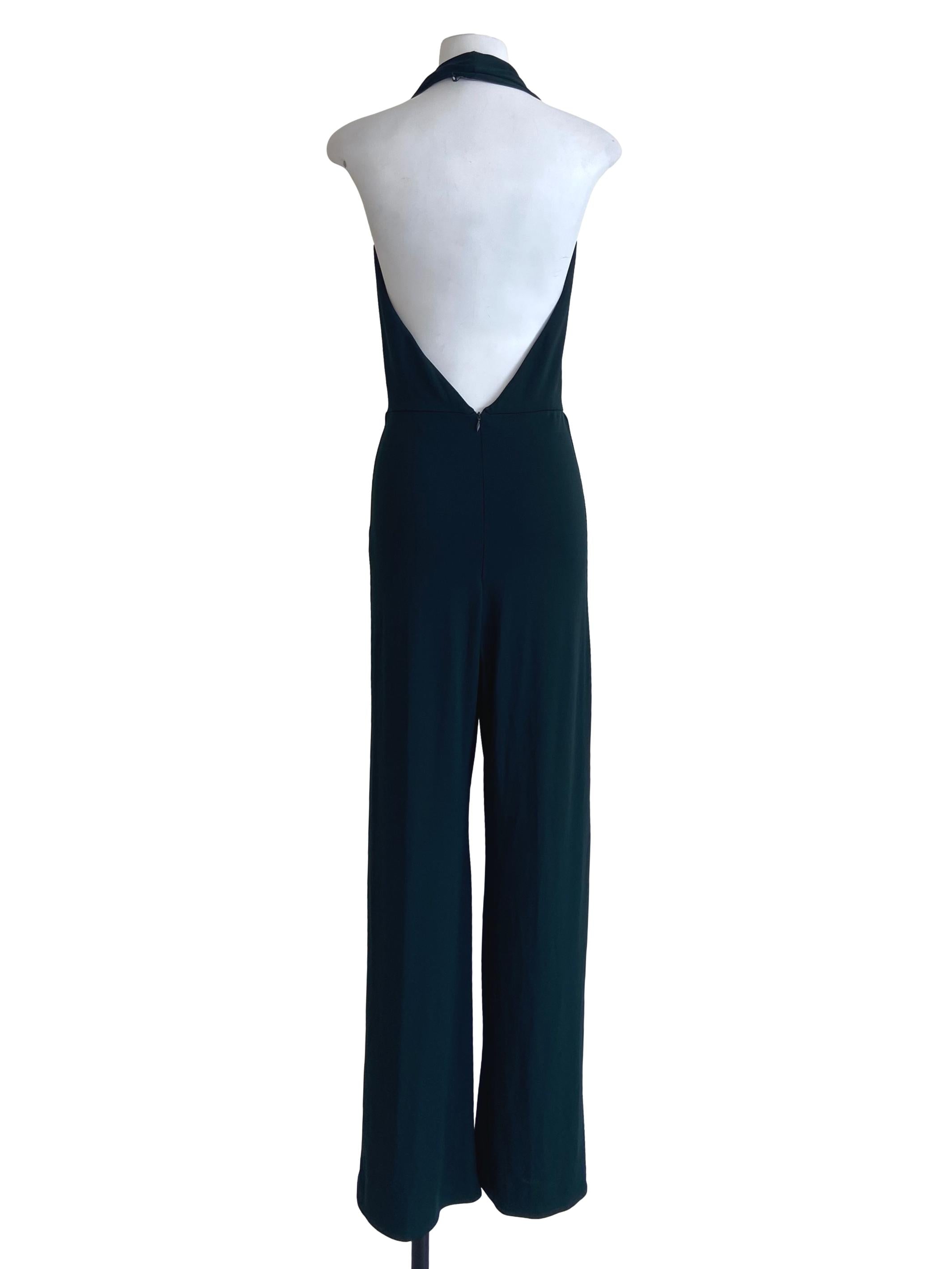 Emerald Green Halter Neck Jumpsuit