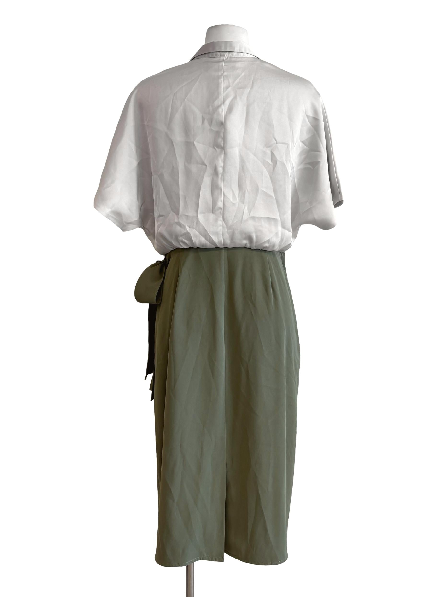 Silver Olive Wrap Dress LB