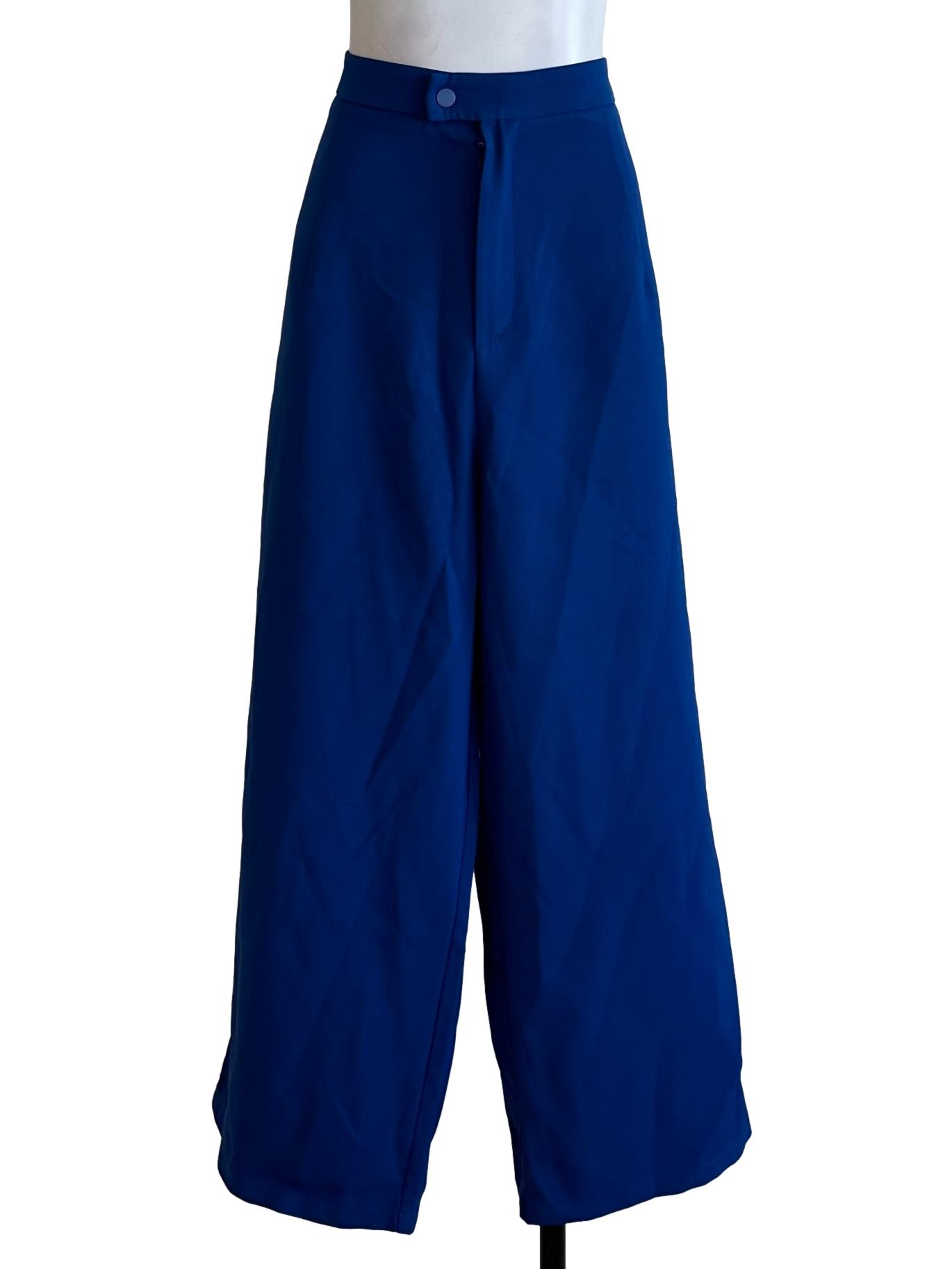 Berry Blue High Waist Long Pants
