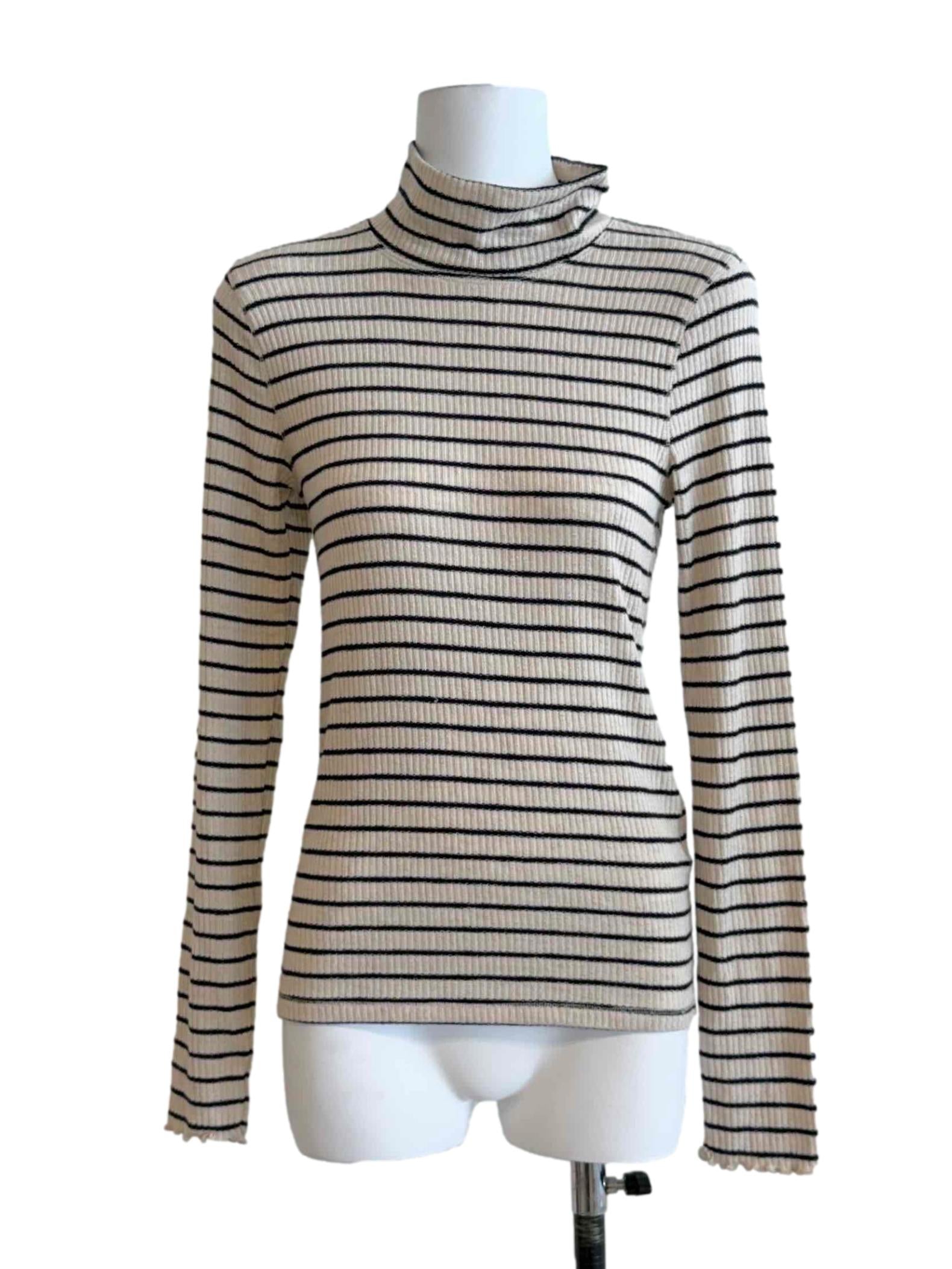 Alabaster White Striped Top