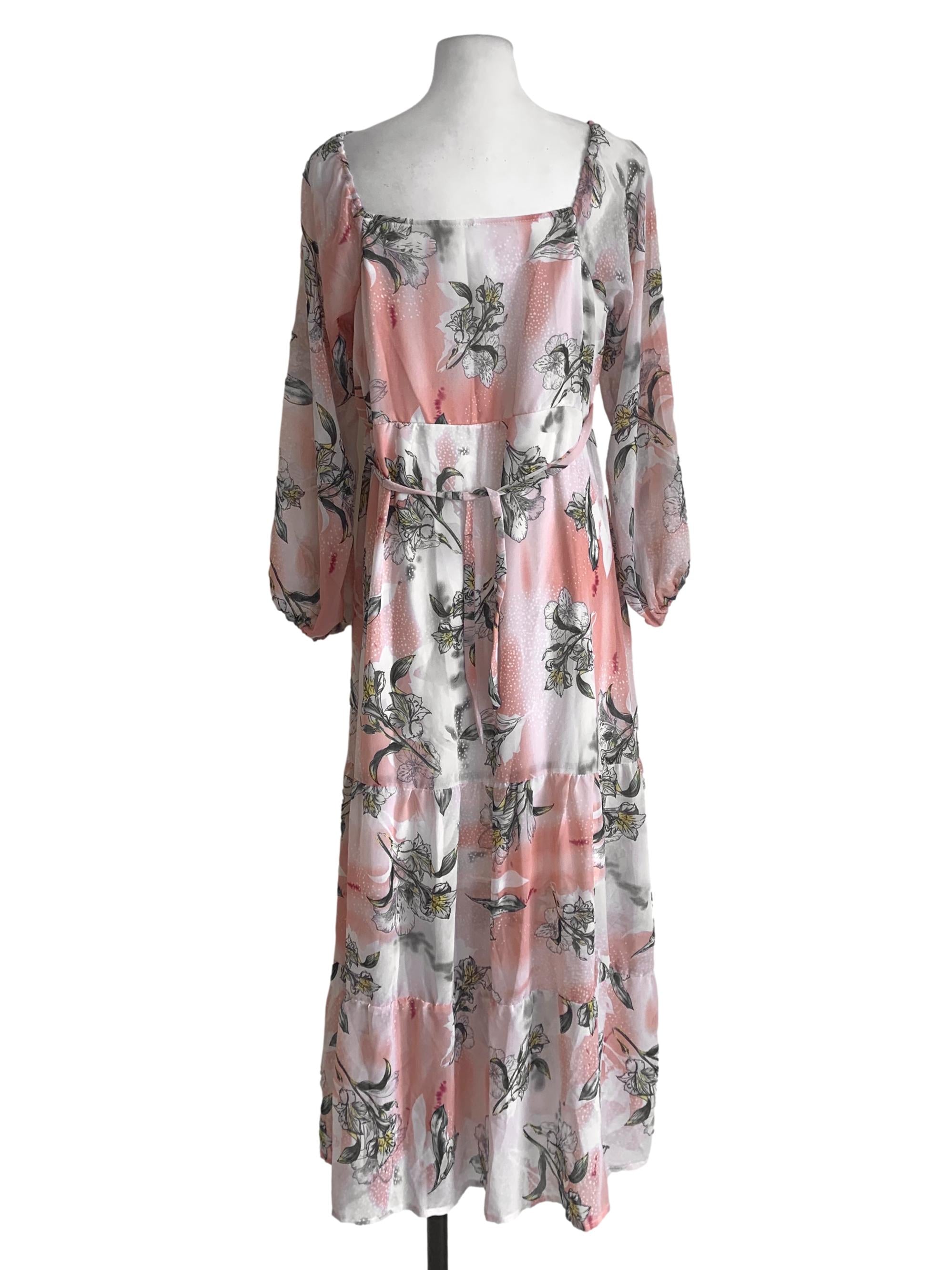 Pink Floral Pattern Dress