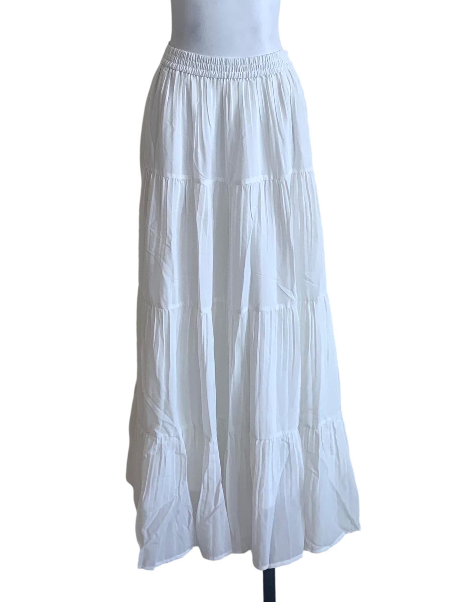 Cotton White Prairie Skirt