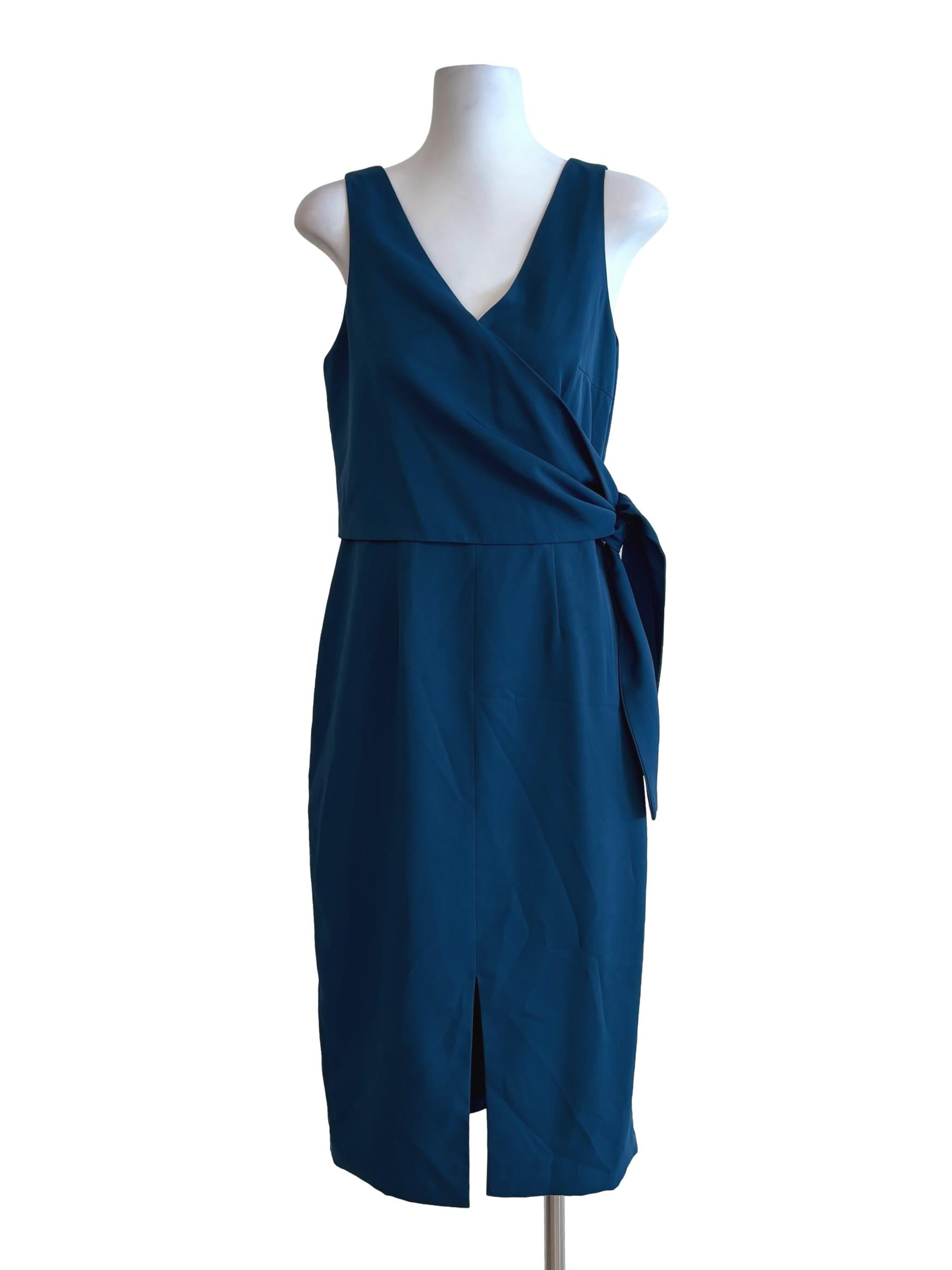 Ocean Blue Sleeveless Pencil Dress LB