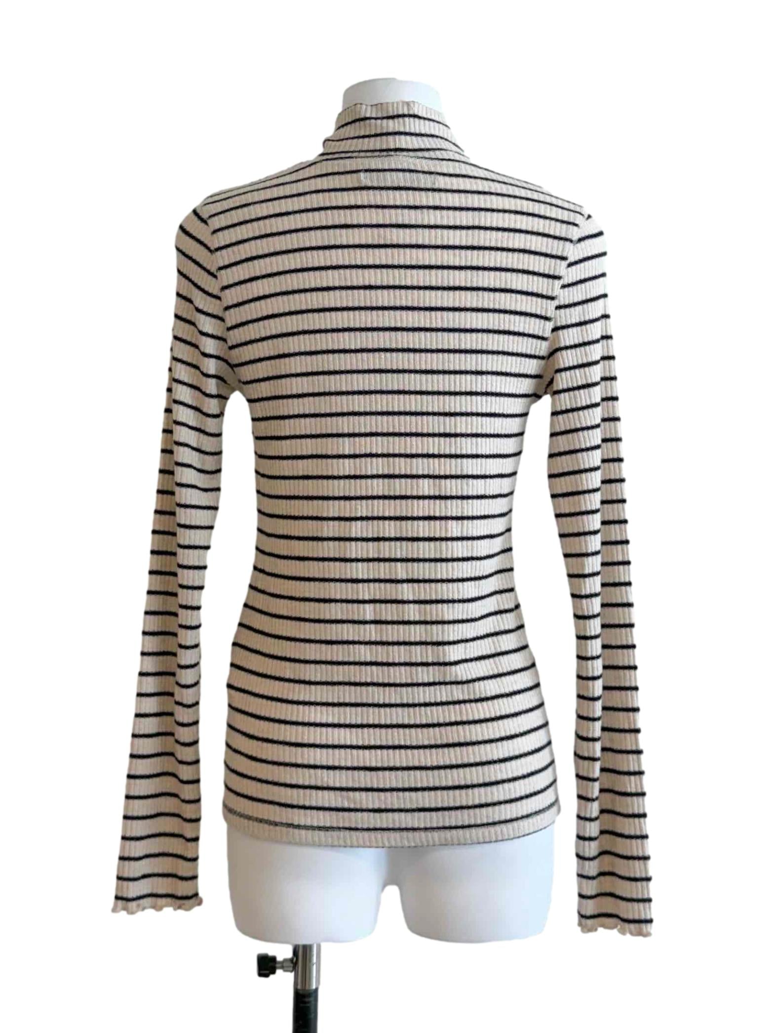 Alabaster White Striped Top