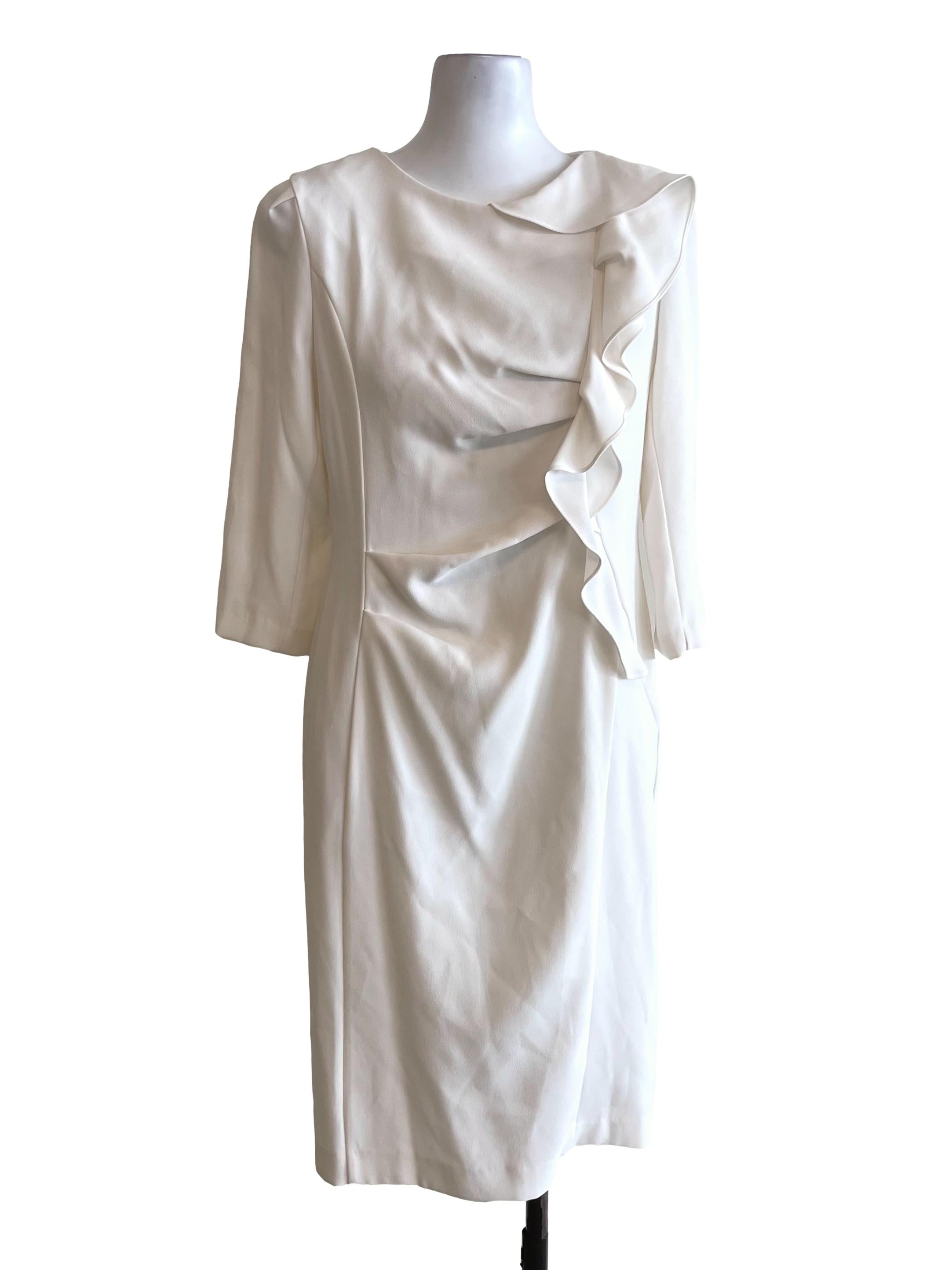 White Ruffled Slip Dress
