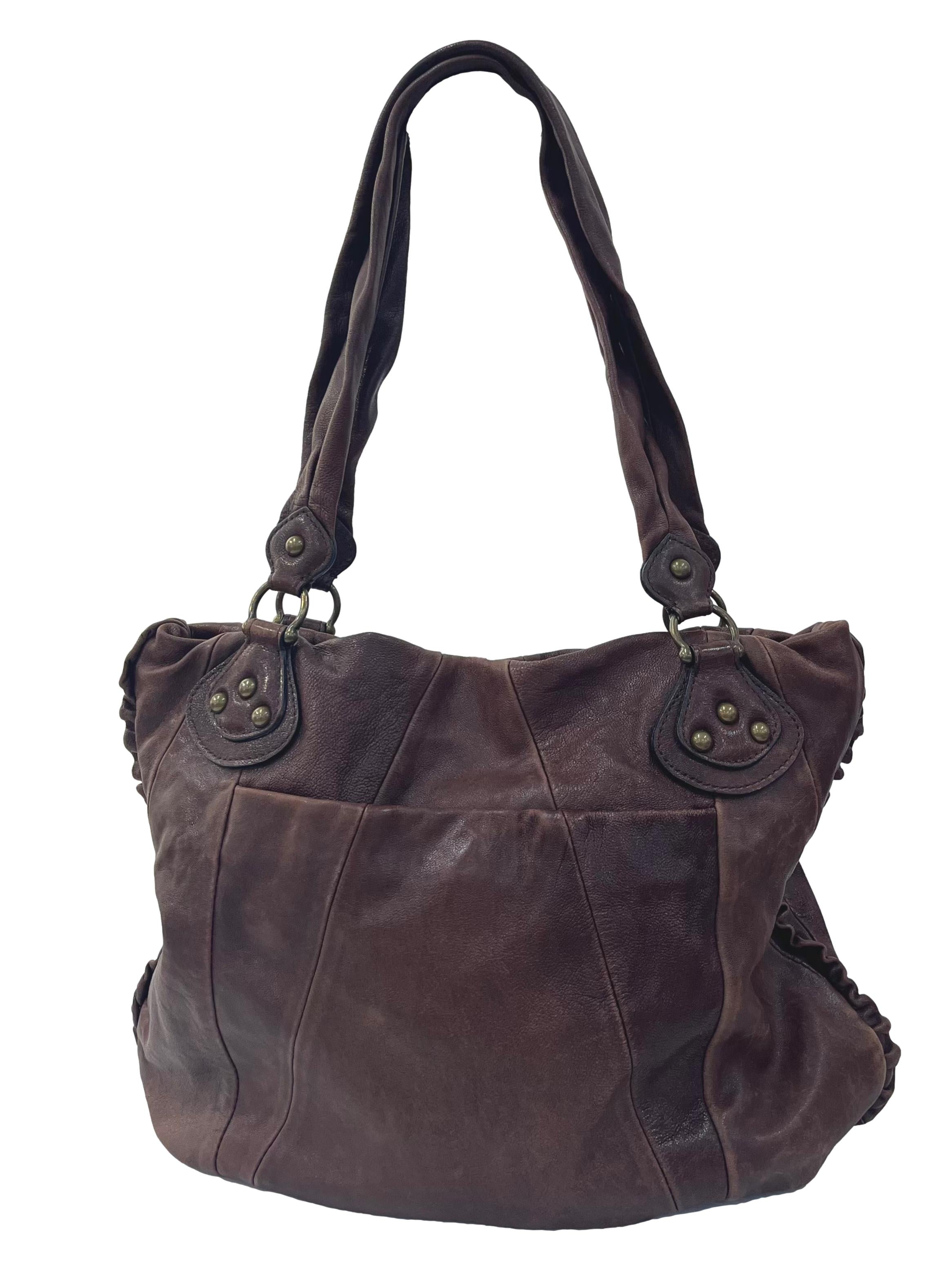 Brown Leather Shoulder Bag CSN