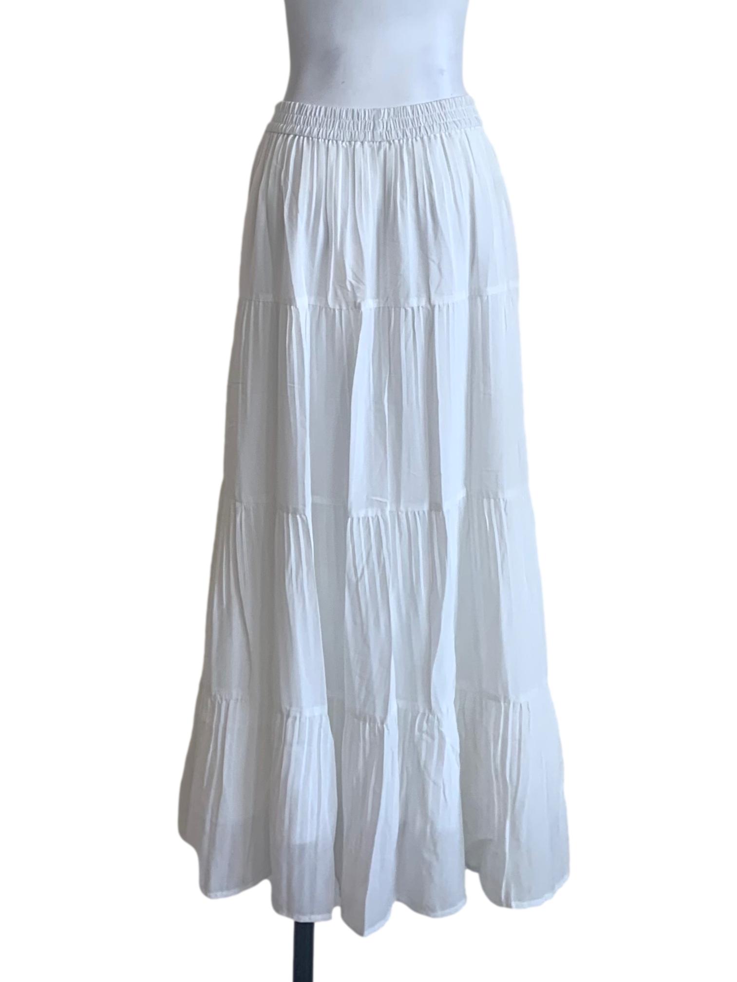 Cotton White Prairie Skirt