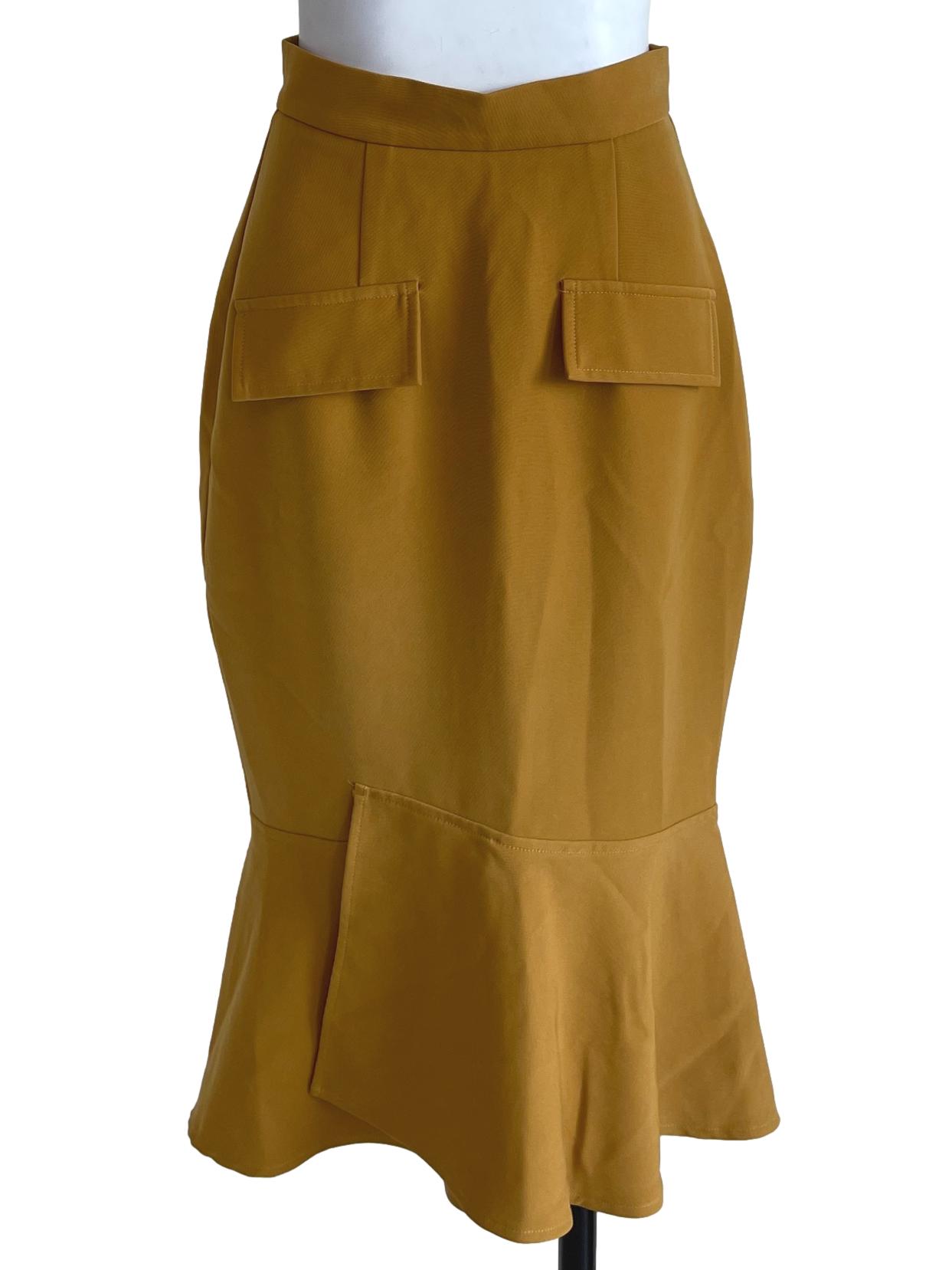 Mustard Pocket Fashion Skirt LB