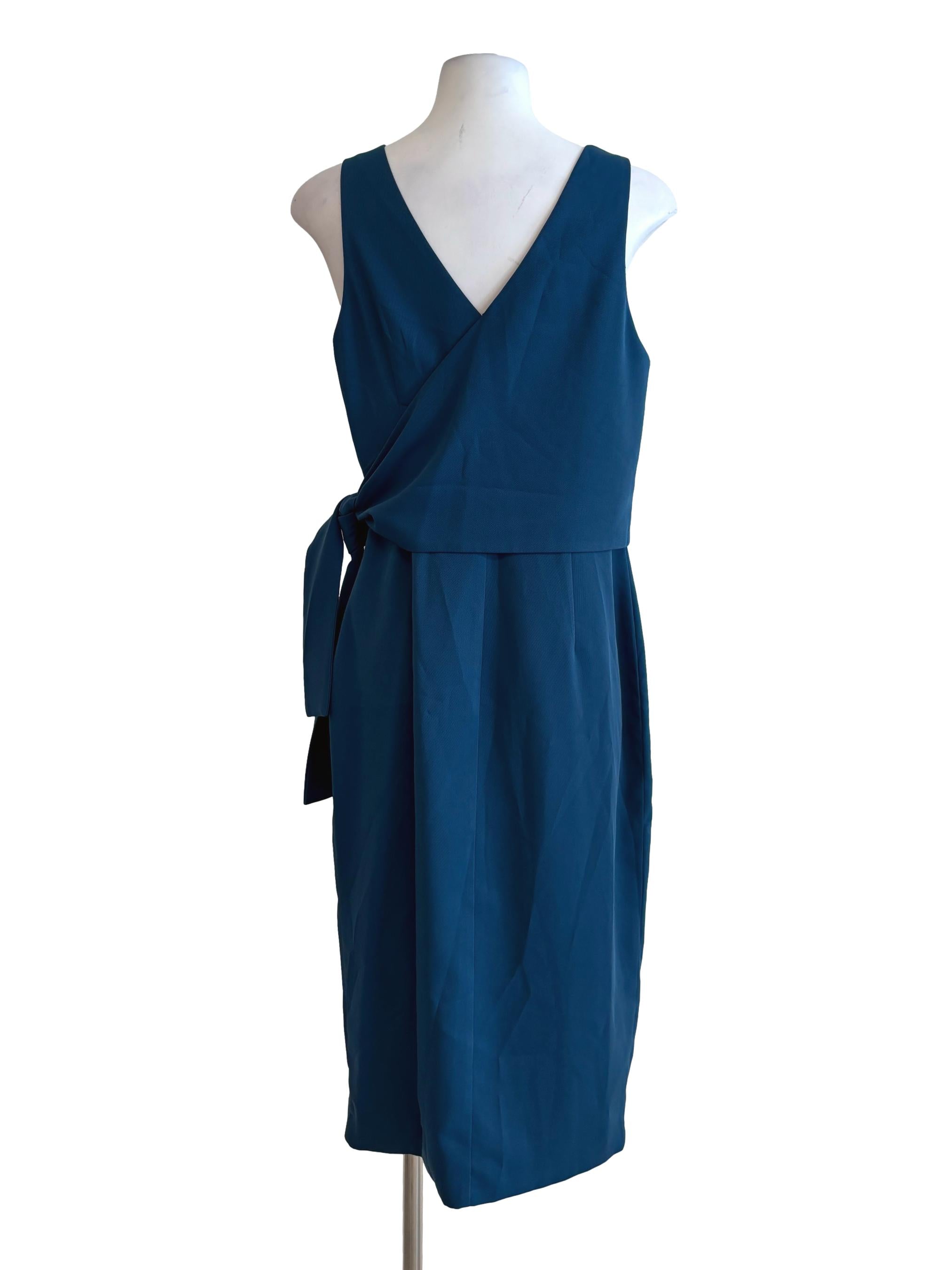 Ocean Blue Sleeveless Pencil Dress LB
