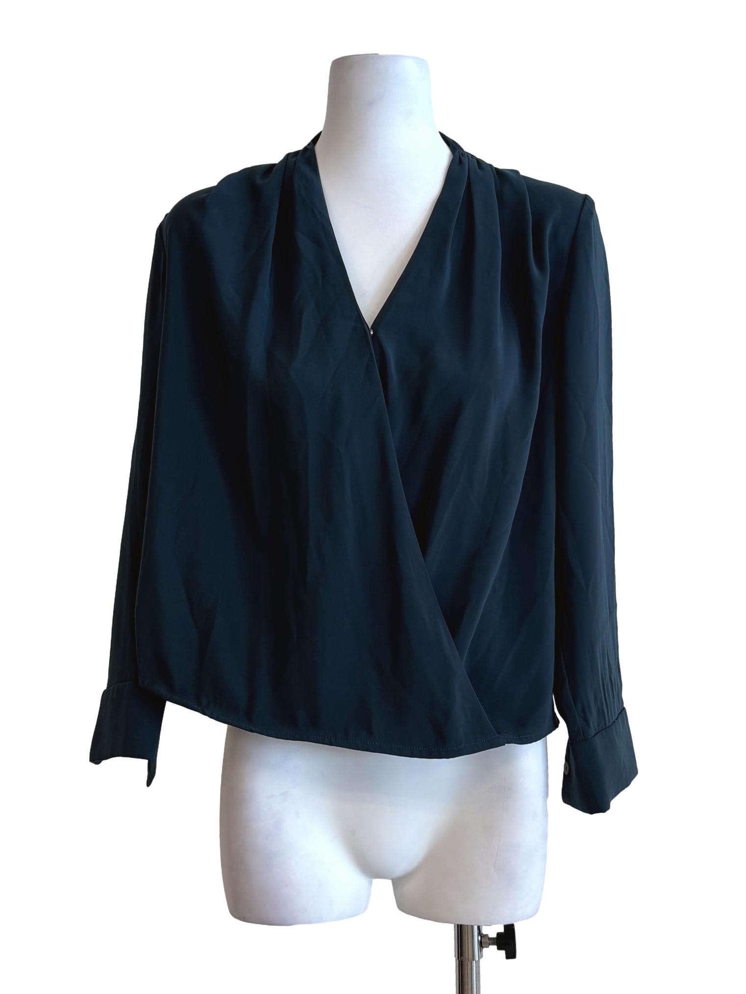Dark Teal Long Sleeve Blouse LB