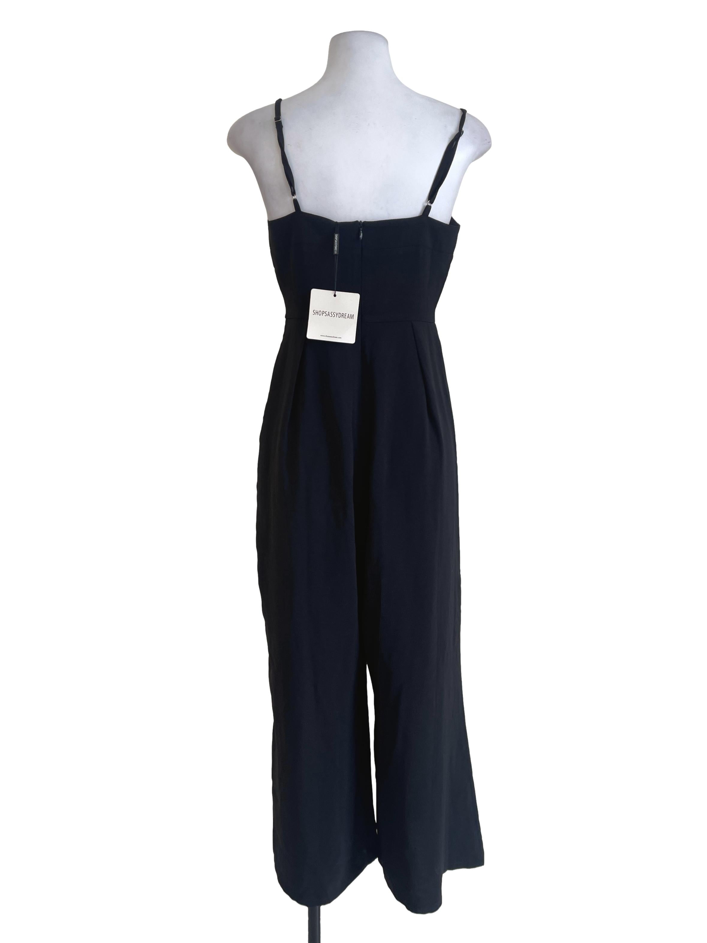Black Sleeveless Jumpsuits