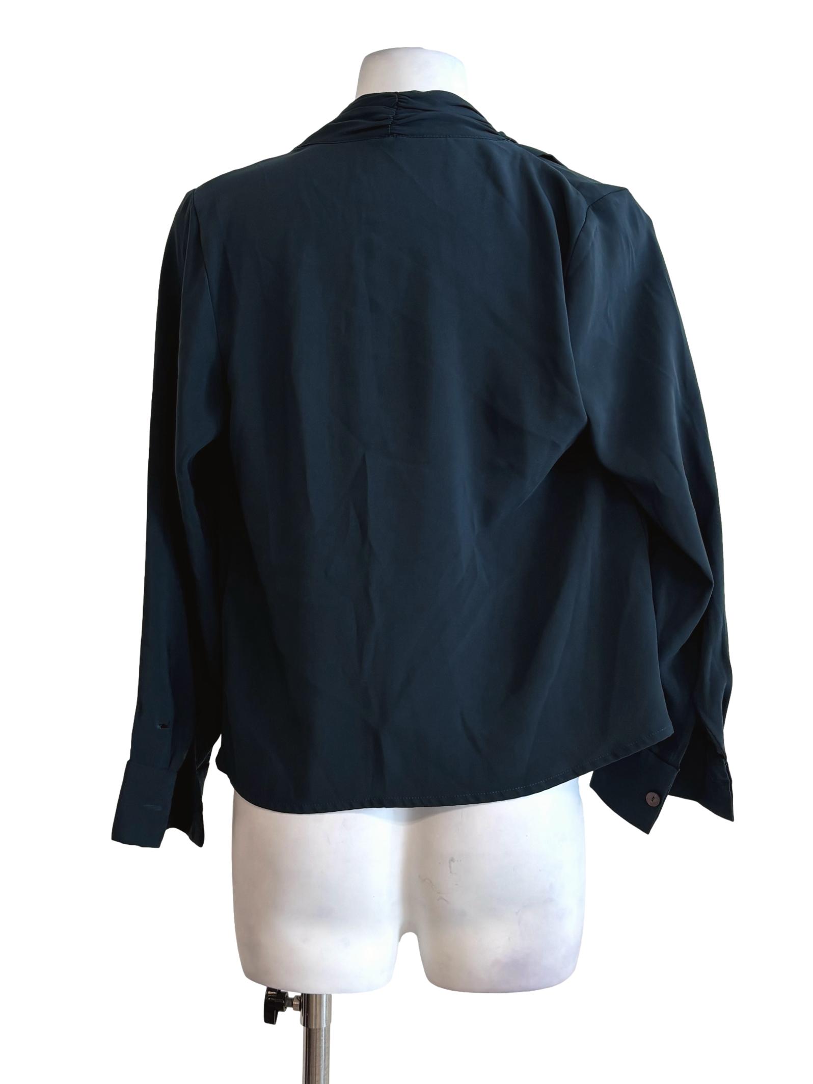 Dark Teal Long Sleeve Blouse LB