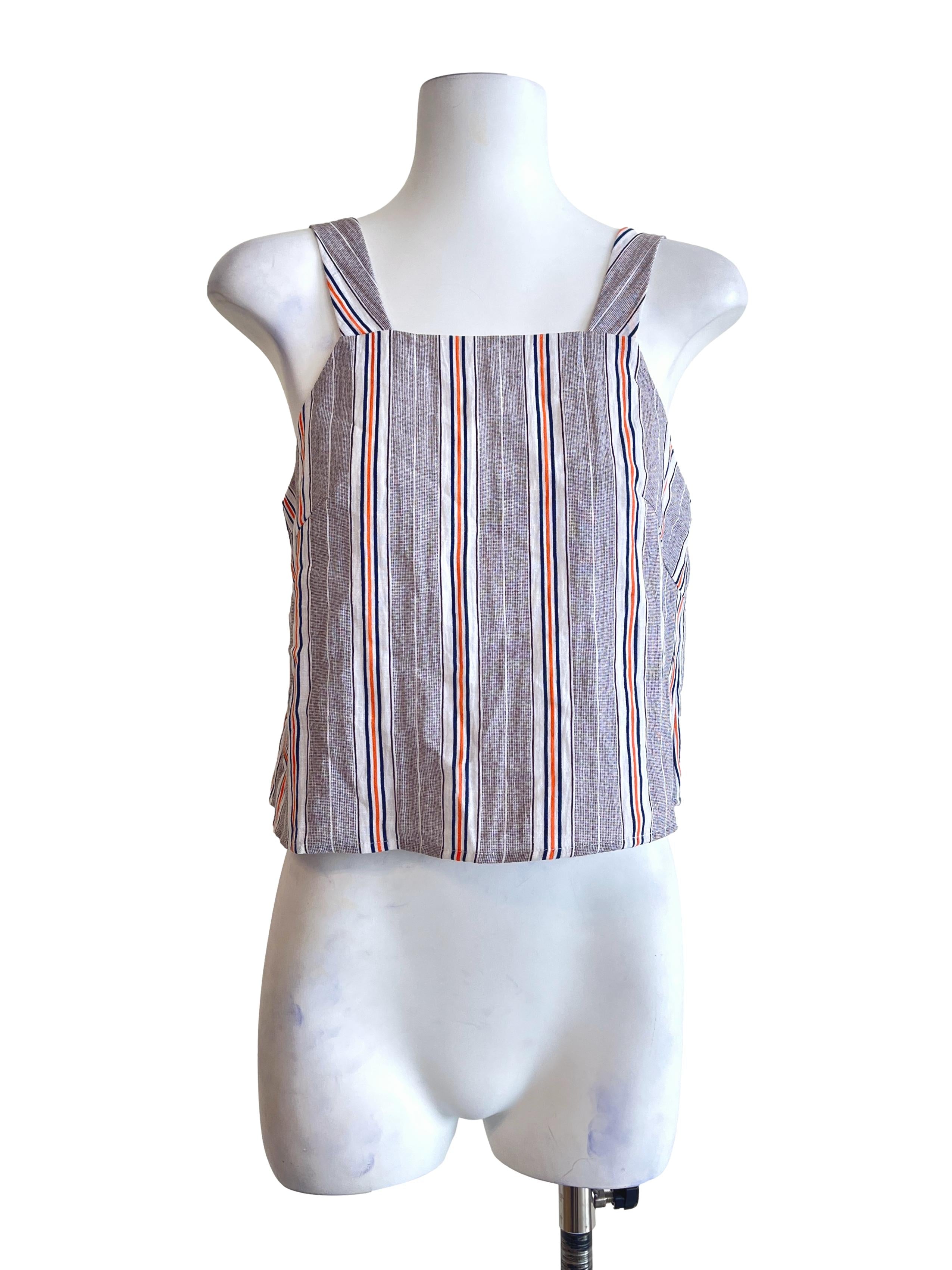 Smoke Grey Square Sleeveless Top LB