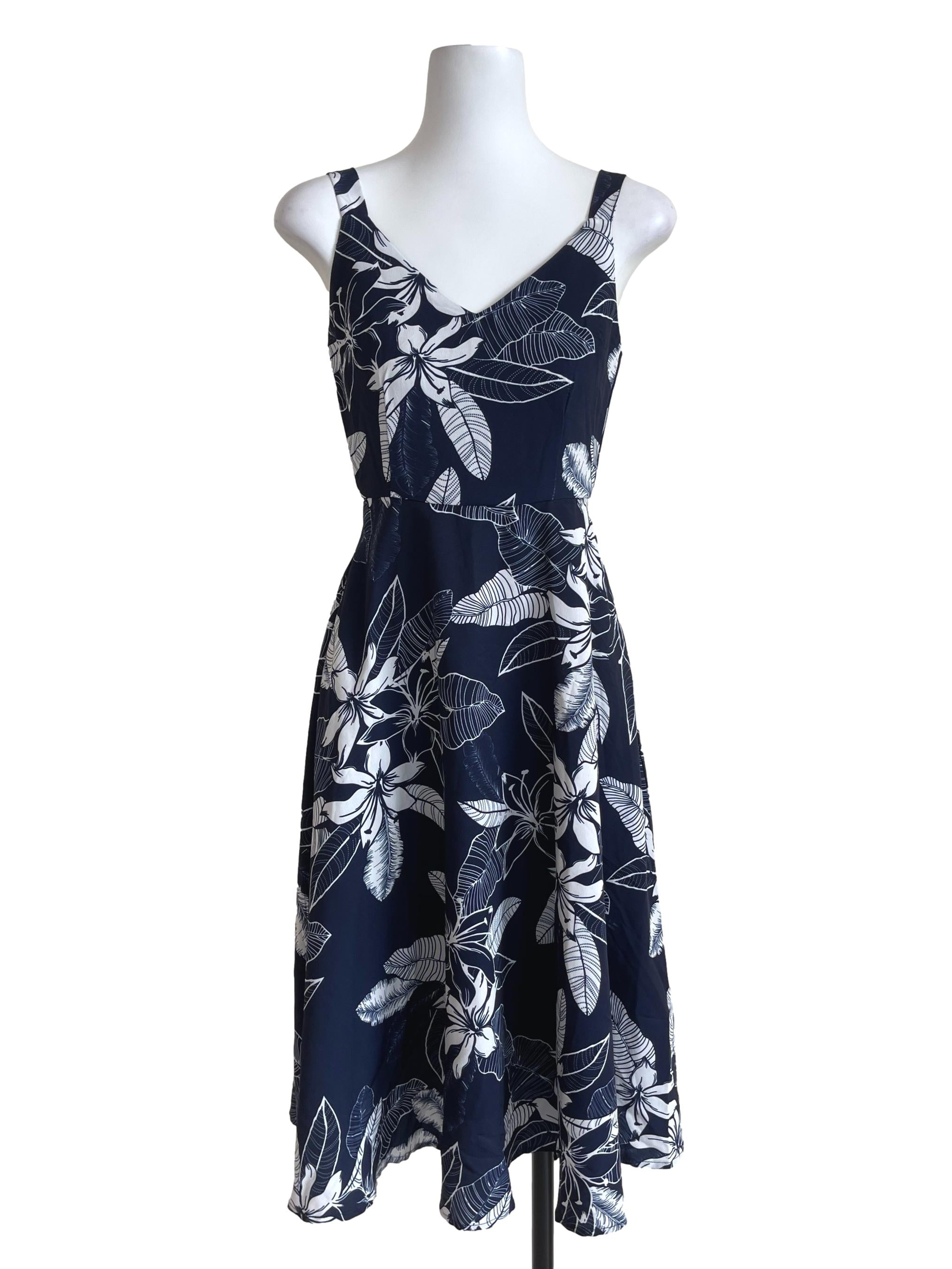 Dark Blue Tropical Dress