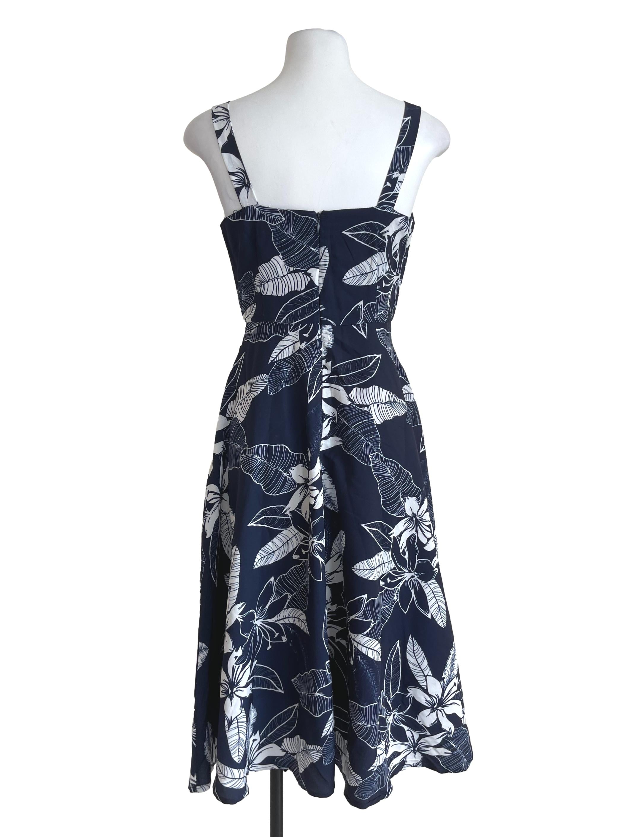 Dark Blue Tropical Dress