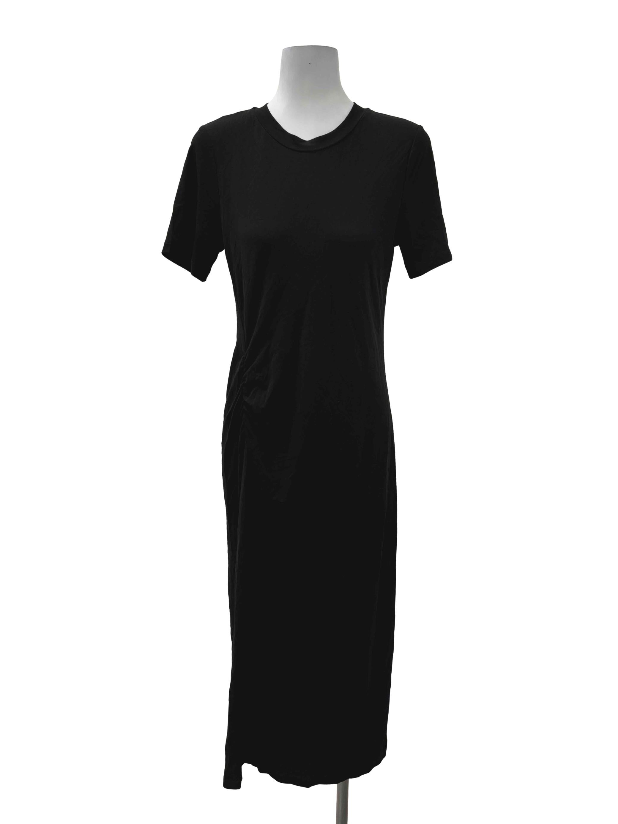 Black Side Ruched Dress