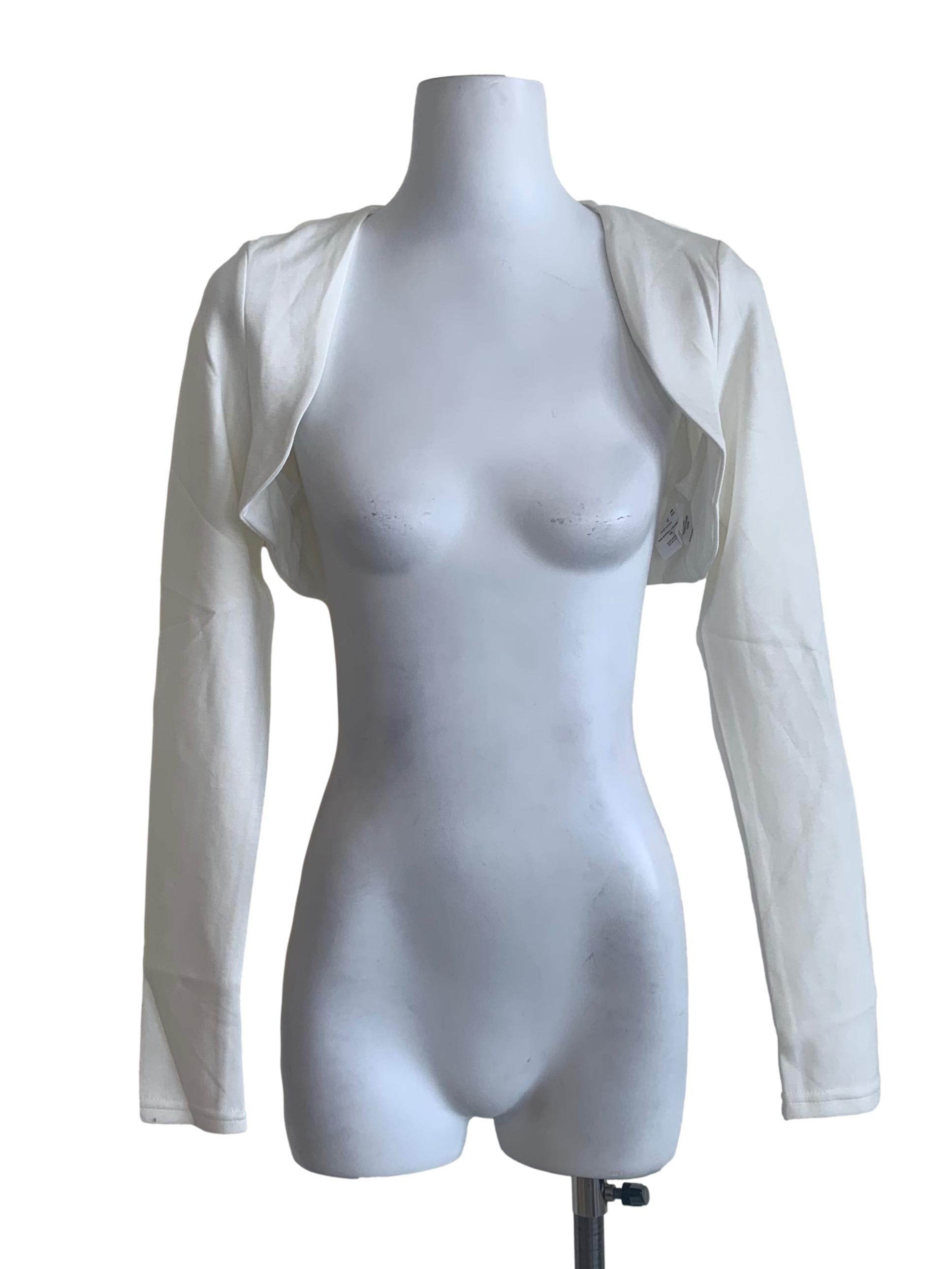 Cotton White Bolero Cardigan