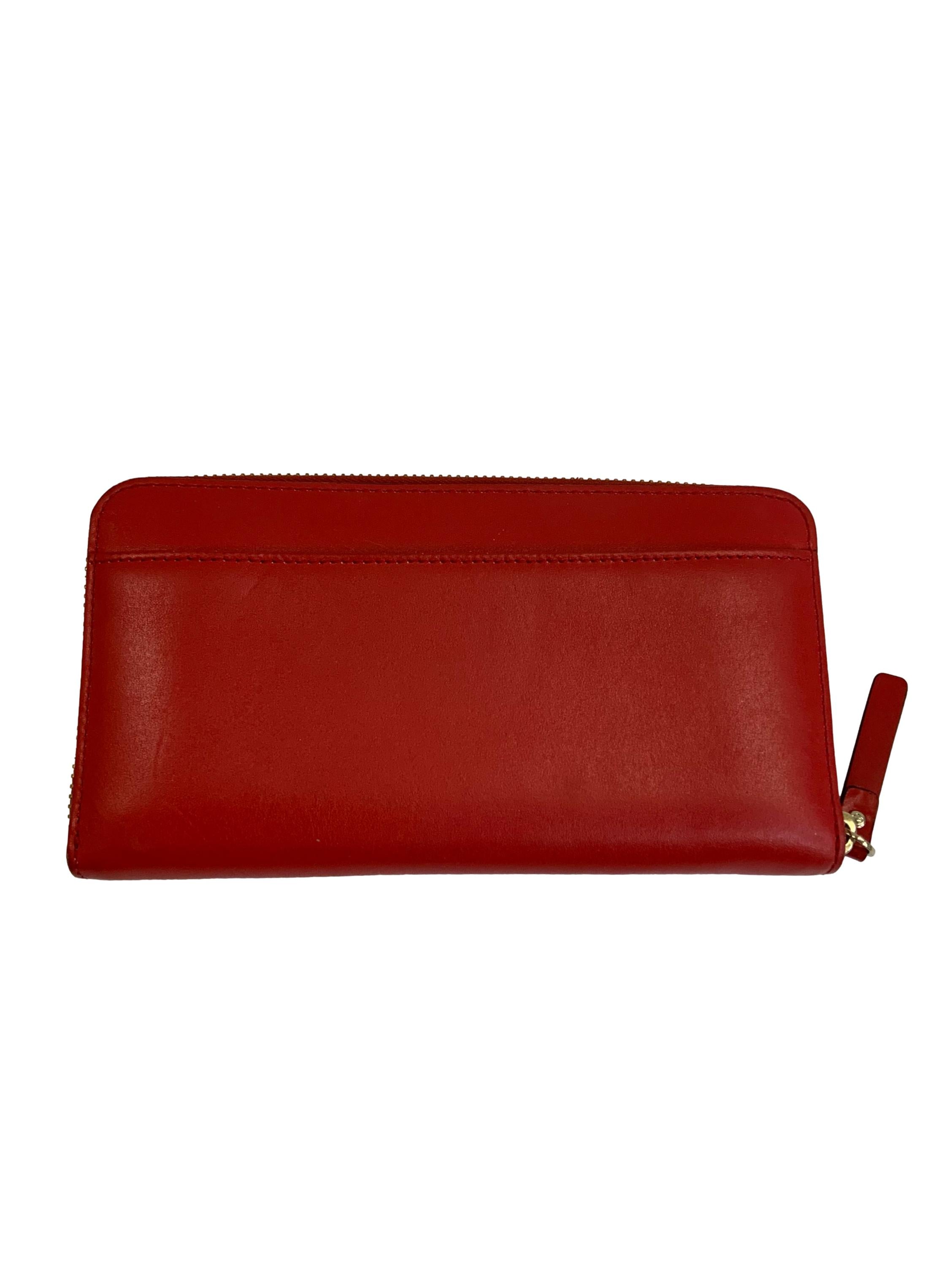 Red Patent Leather Companion Wallet