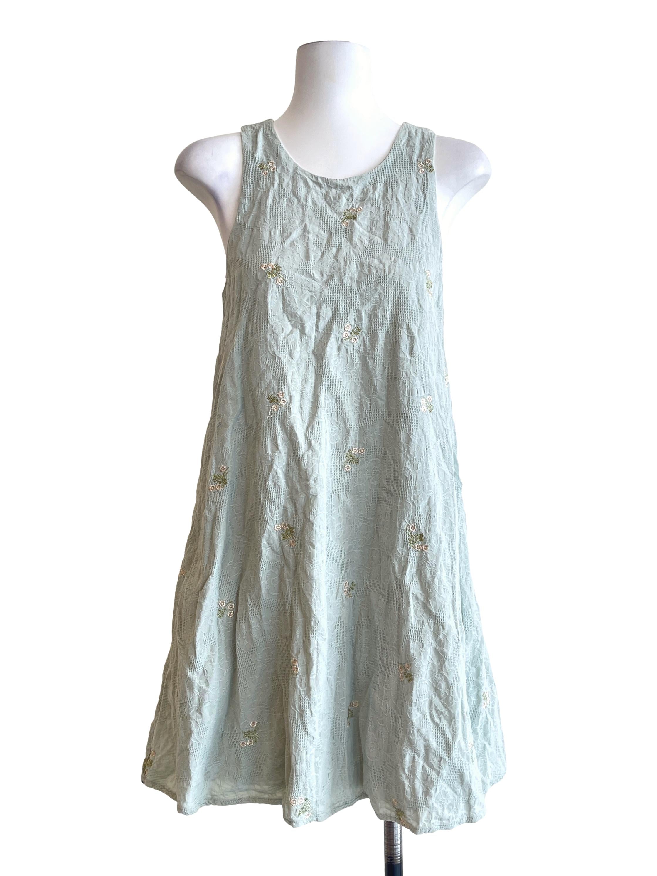 Pistachio Green Halter Sleeveless Mini Dress