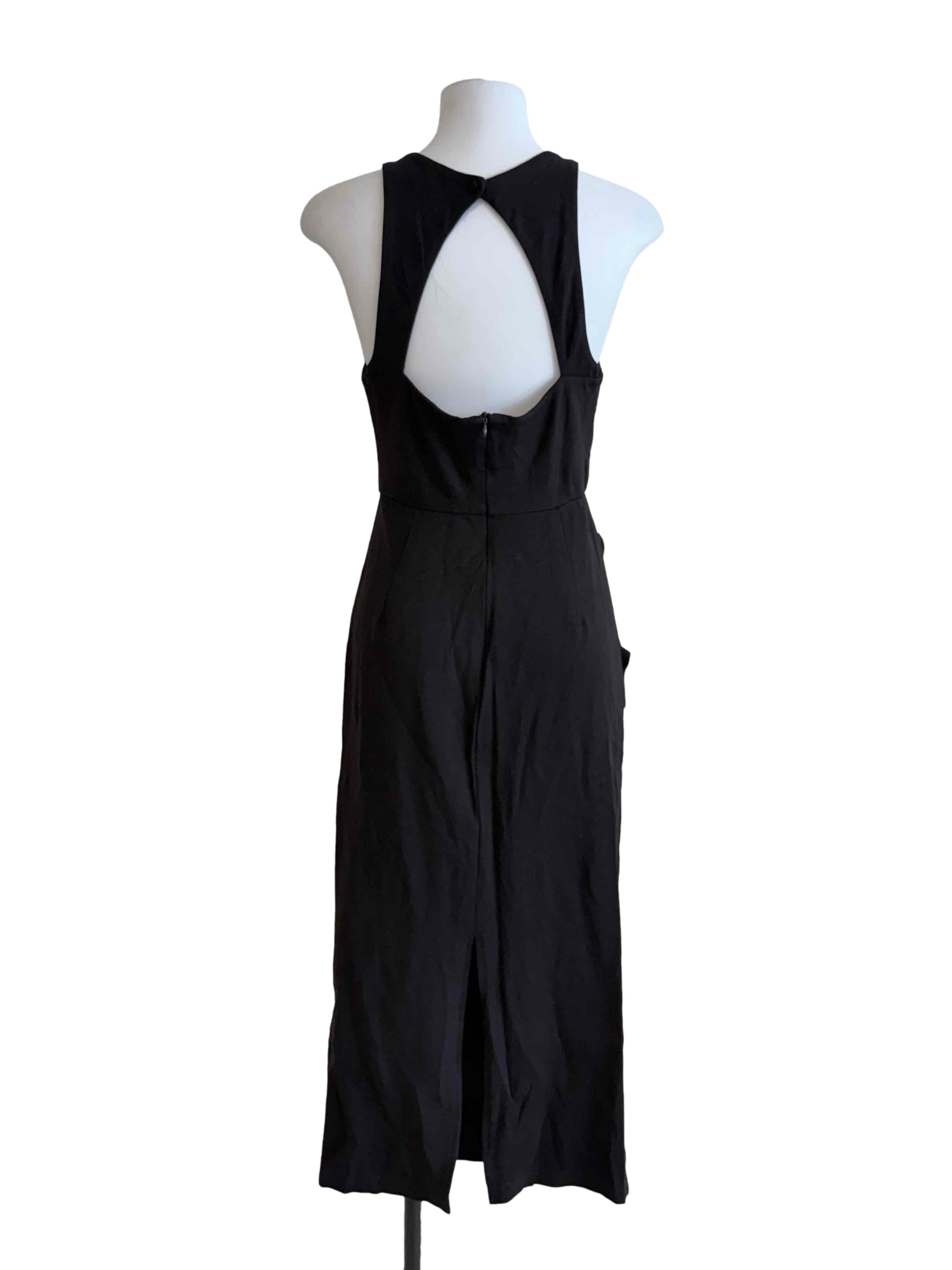 Coal Black Halter Neck Dress
