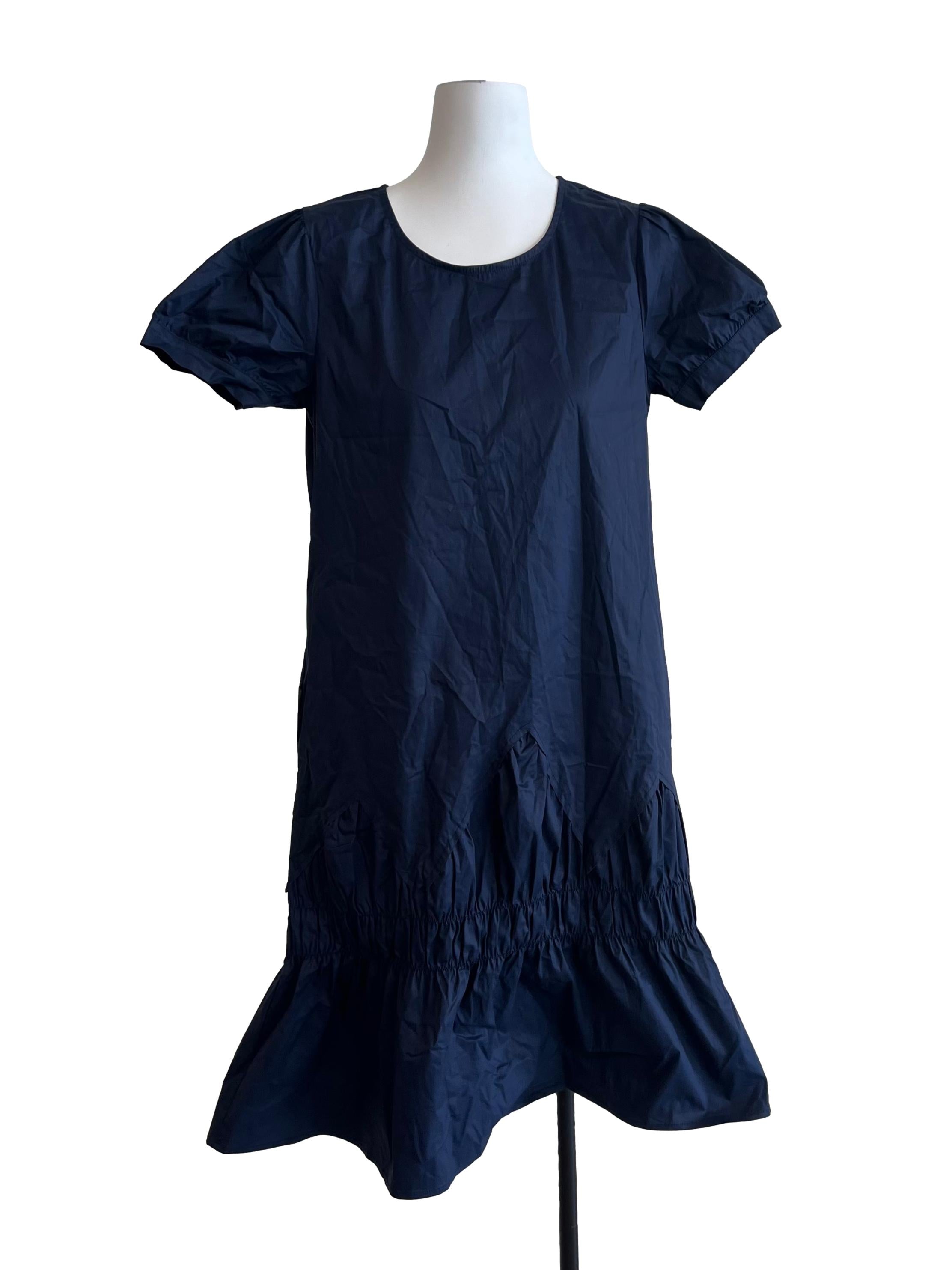 Admiral Blue Ruffle Hem Dress